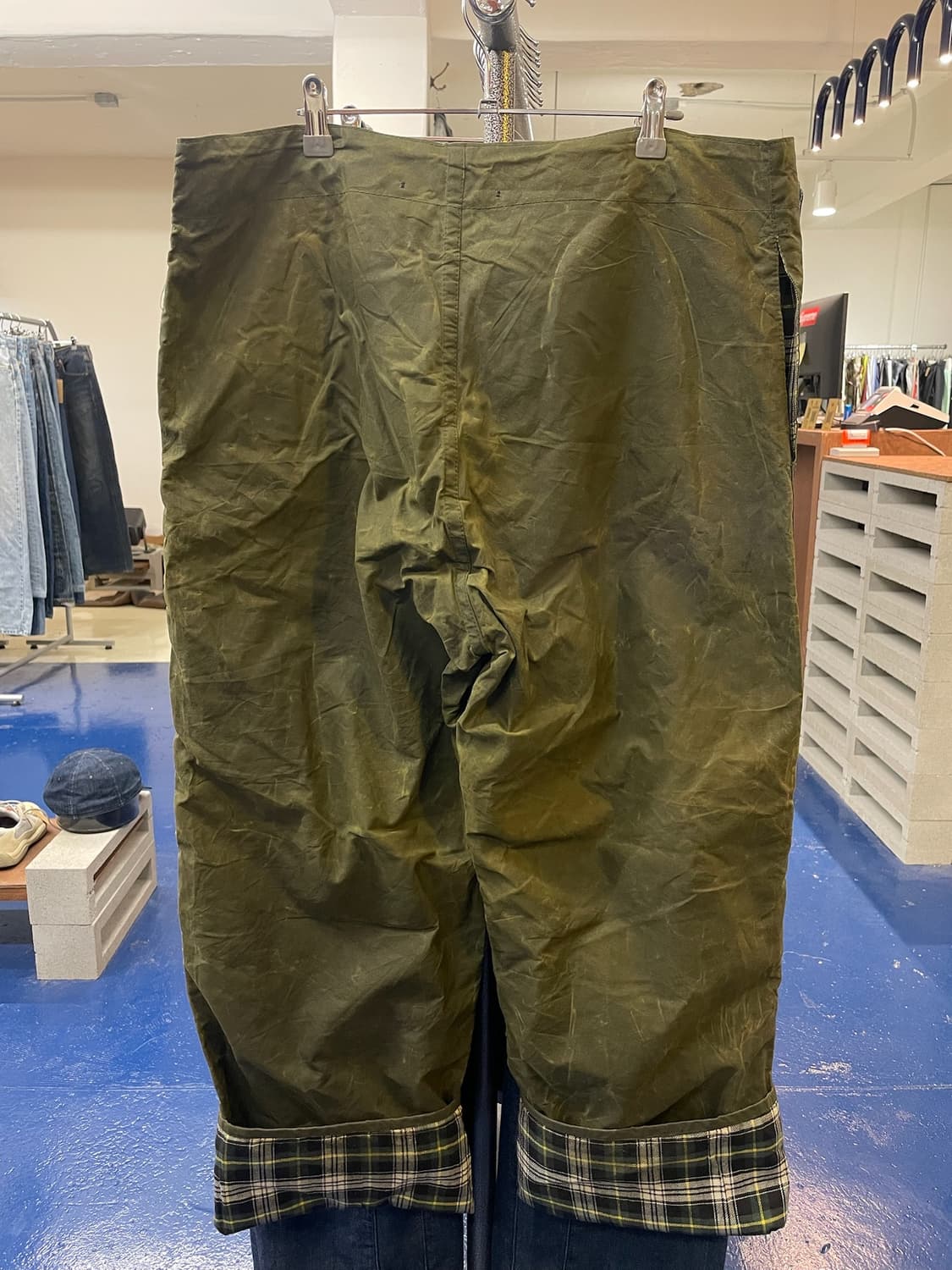 Barbour 바버 올리브 카키 왁스 팬츠 상품이미지9