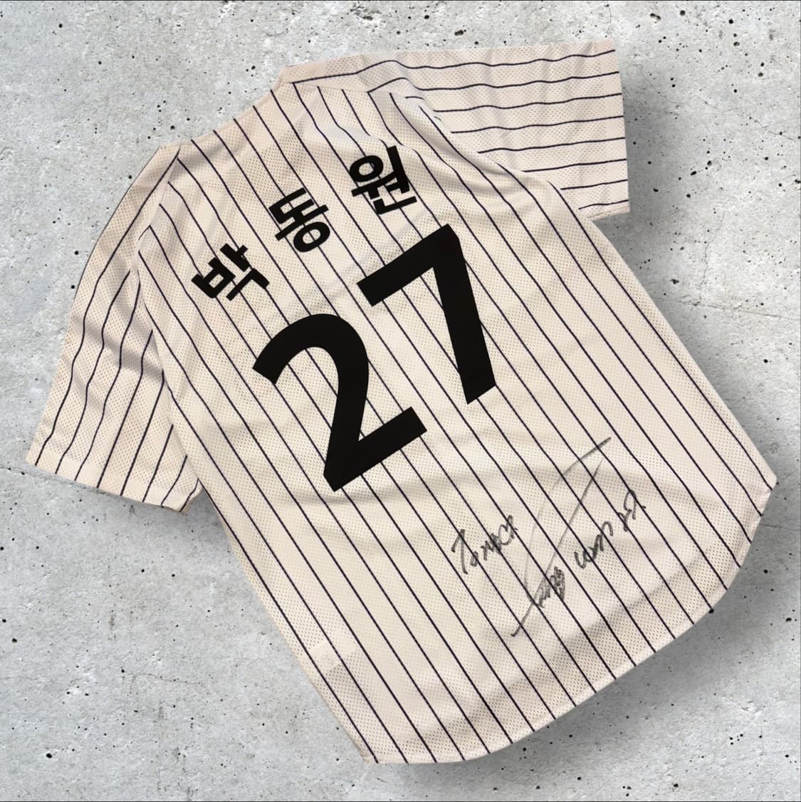[100] 23s LG트윈스 박동원 사인 야구 유니폼 스트라이프 C673 상품이미지2