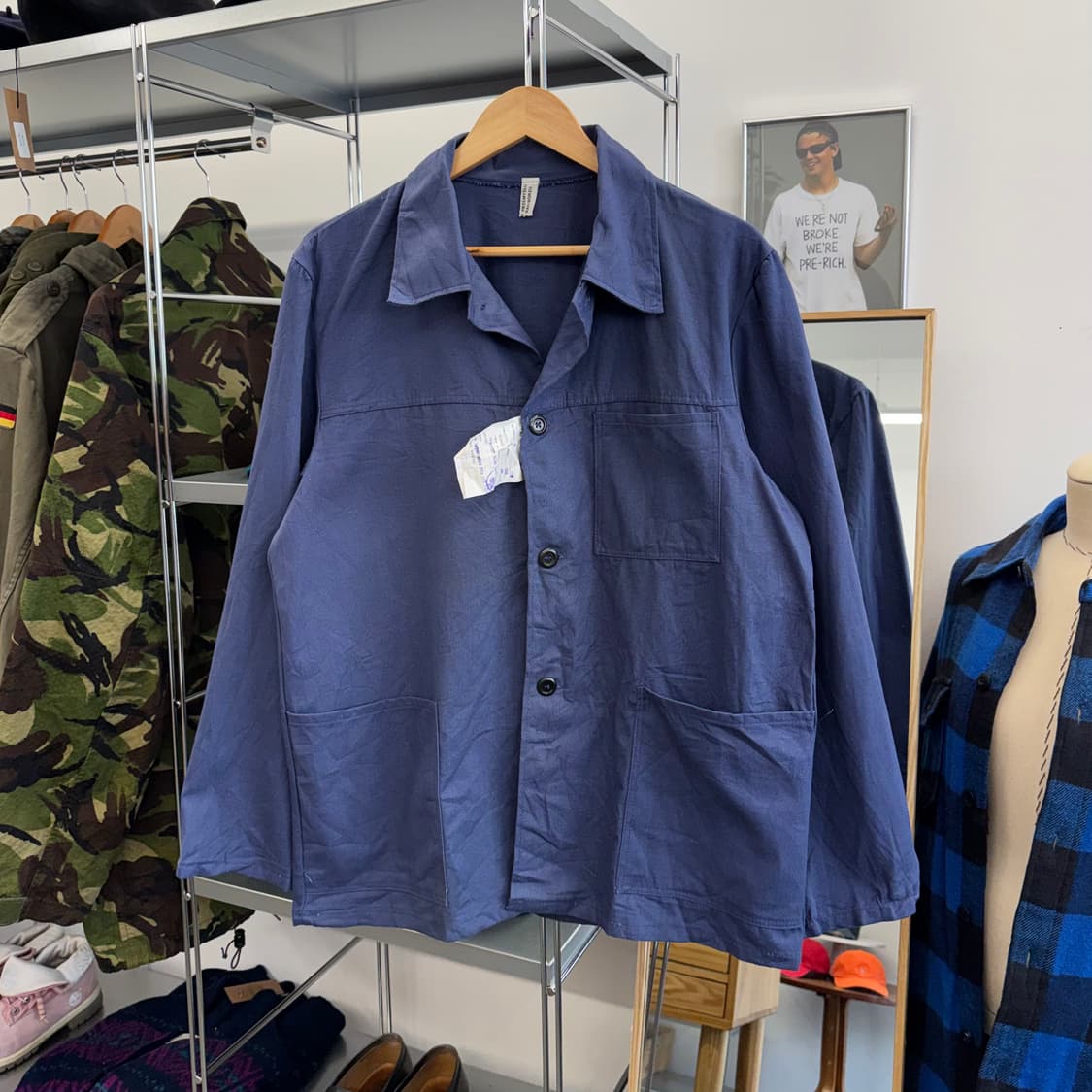 70s 빈티지 프렌치 워크 자켓 (L) 상품이미지1