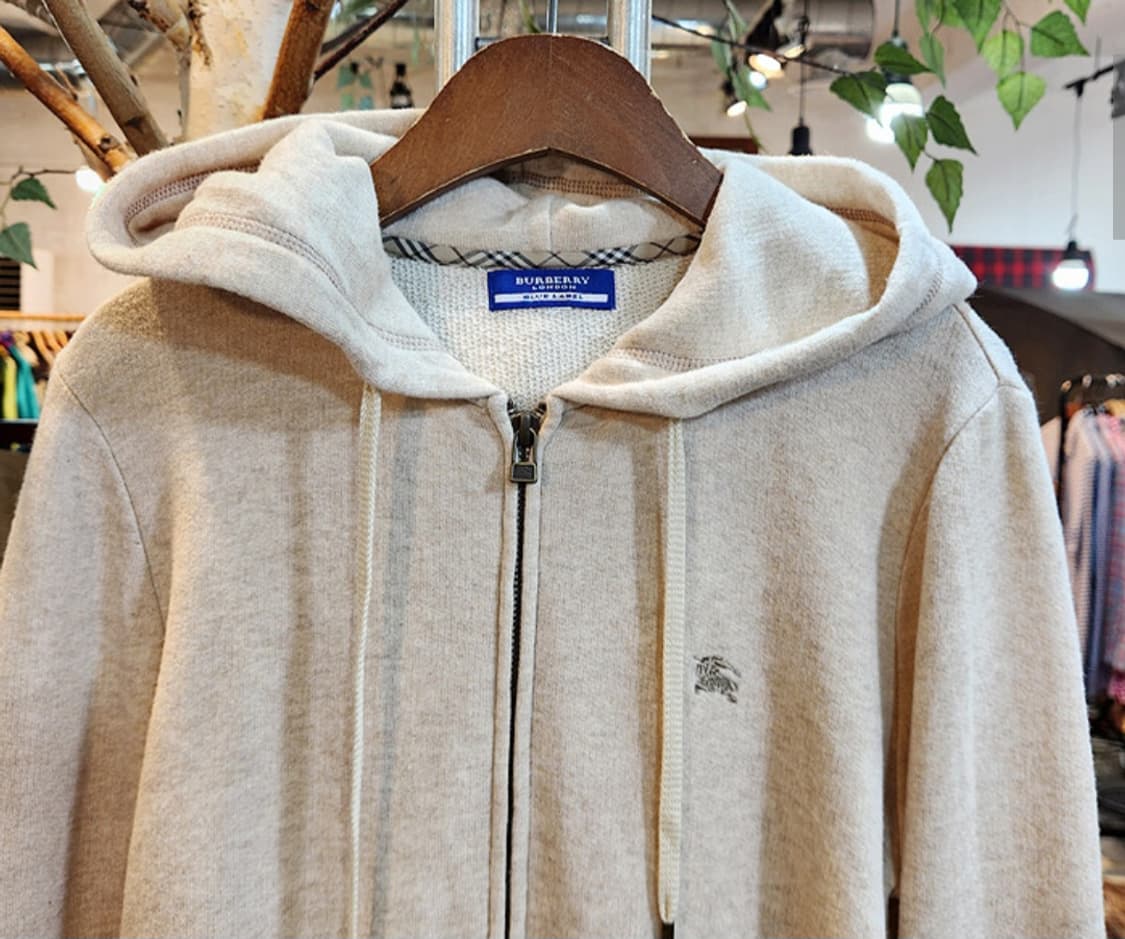 BURBERRY 버버리 런던 블루라벨 베이지 후드 집업 상품이미지2