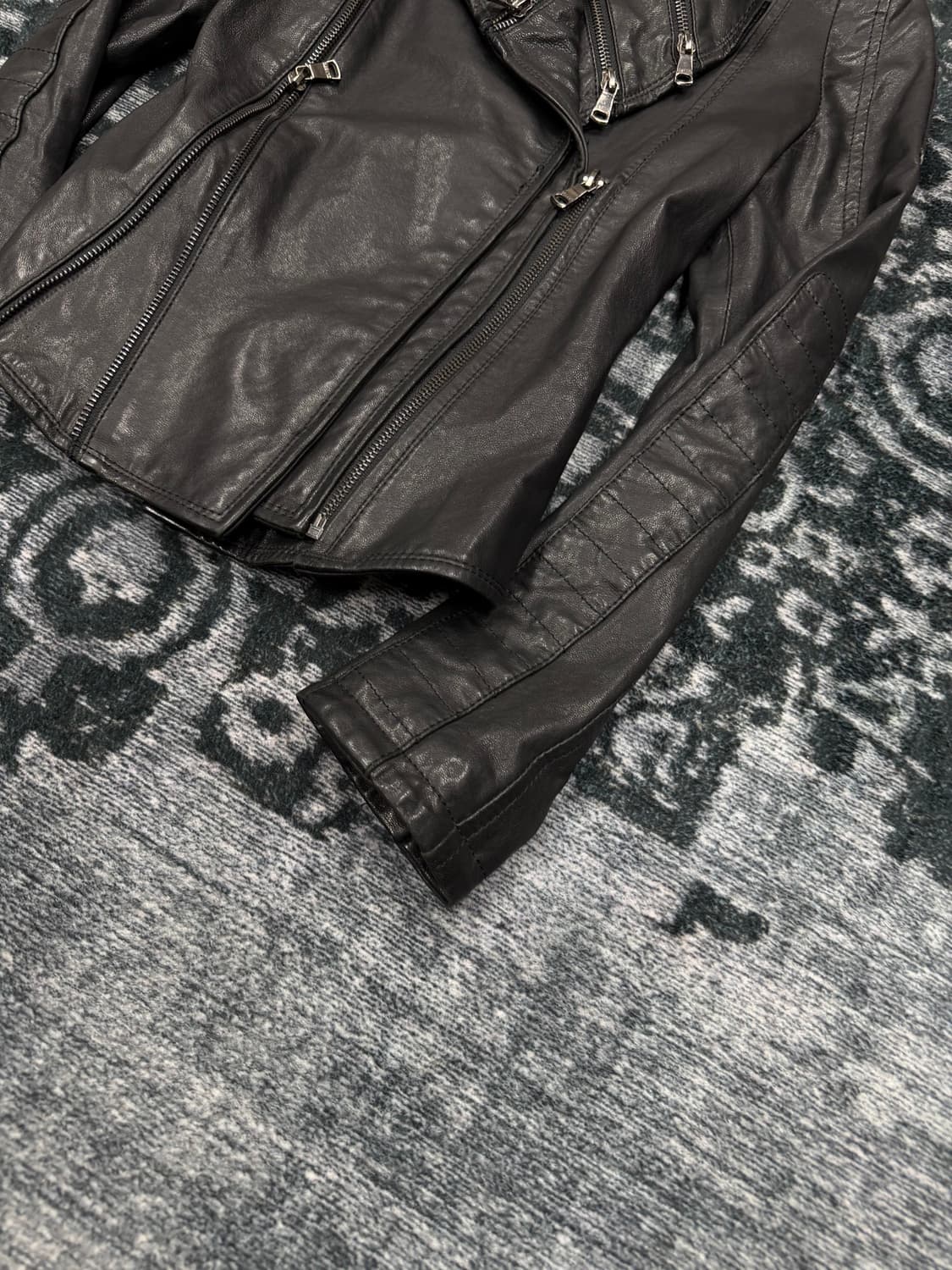 00s japanese zipper gimmick leather jack 상품이미지5