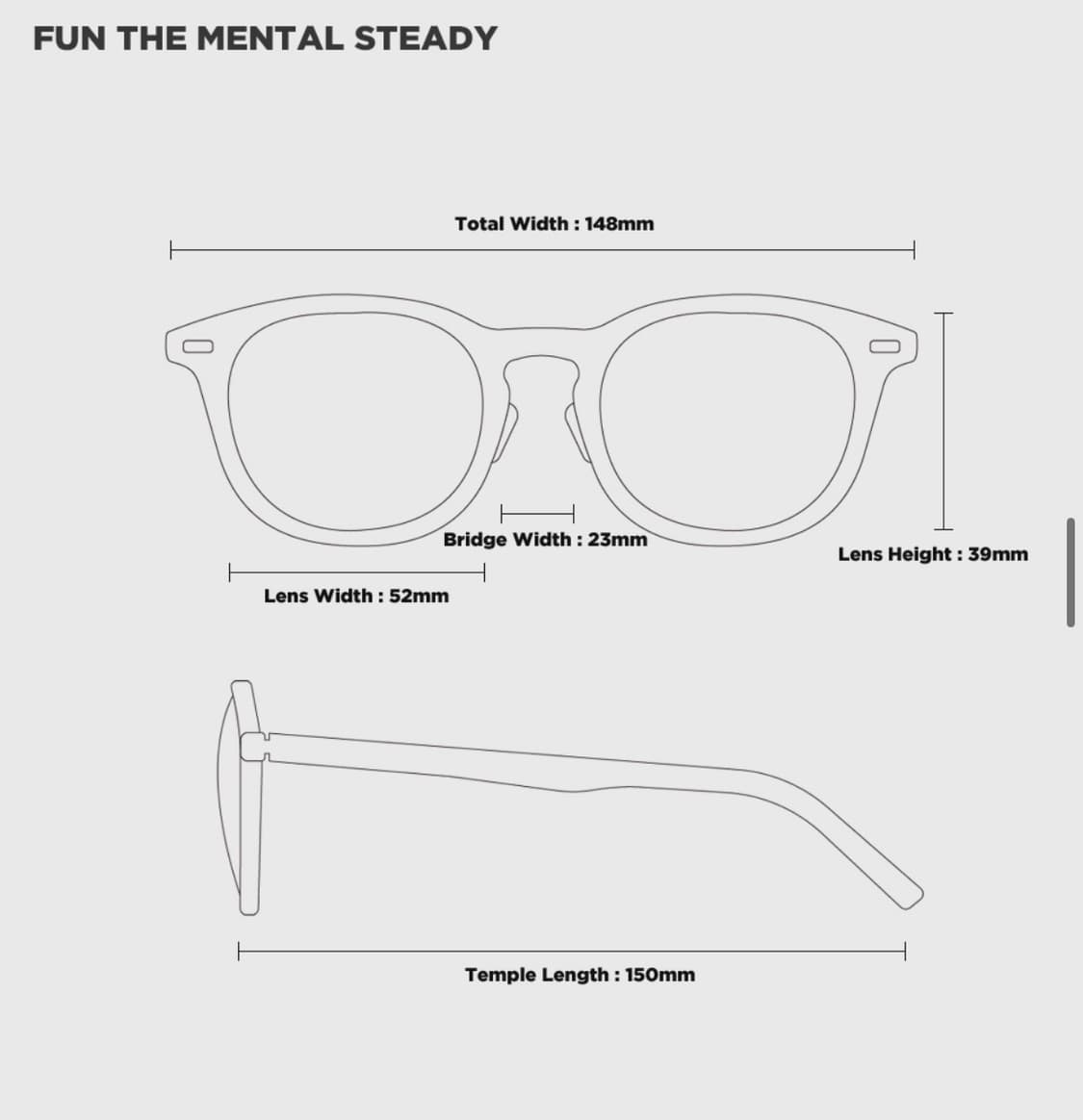 fun the mental 스테디 클리어 브라운 상품이미지8