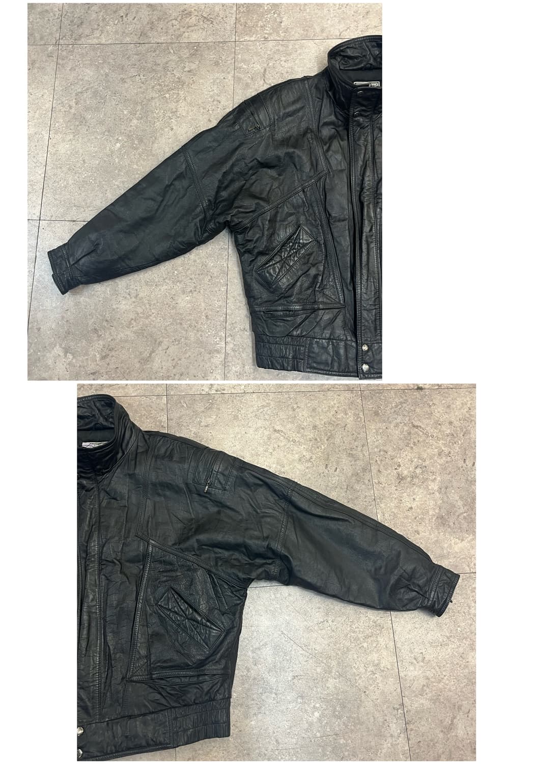 빈티지 가죽 레더자켓 블랙 XL #csz2275  상품이미지4