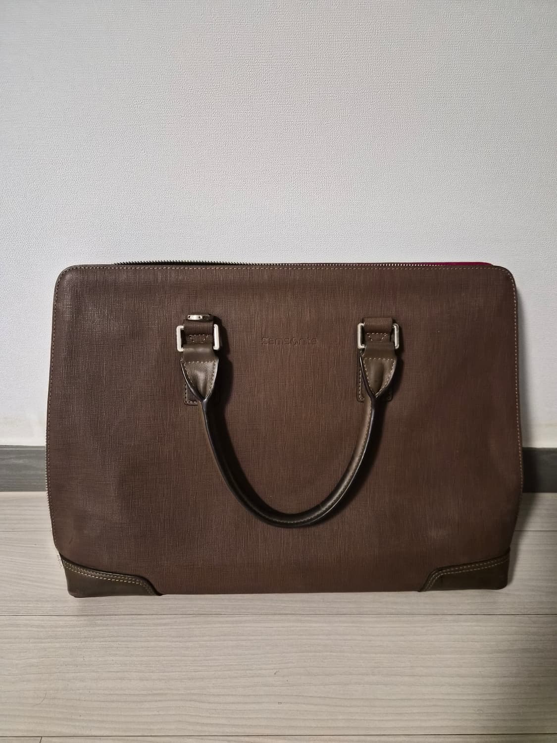 [정품] 쌤소나이트(Samsonite) 프리미엄 브라운 가죽 브리프케이스 상품이미지1