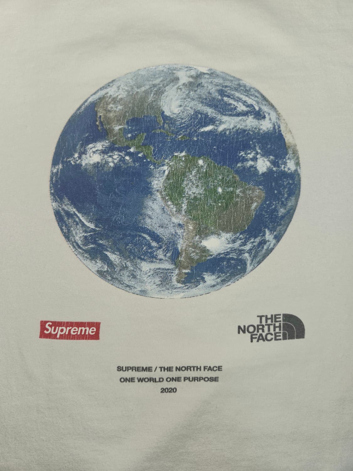 슈프림 x 노스페이스 원 월드 티셔츠 화이트 - 20SS 상품이미지3