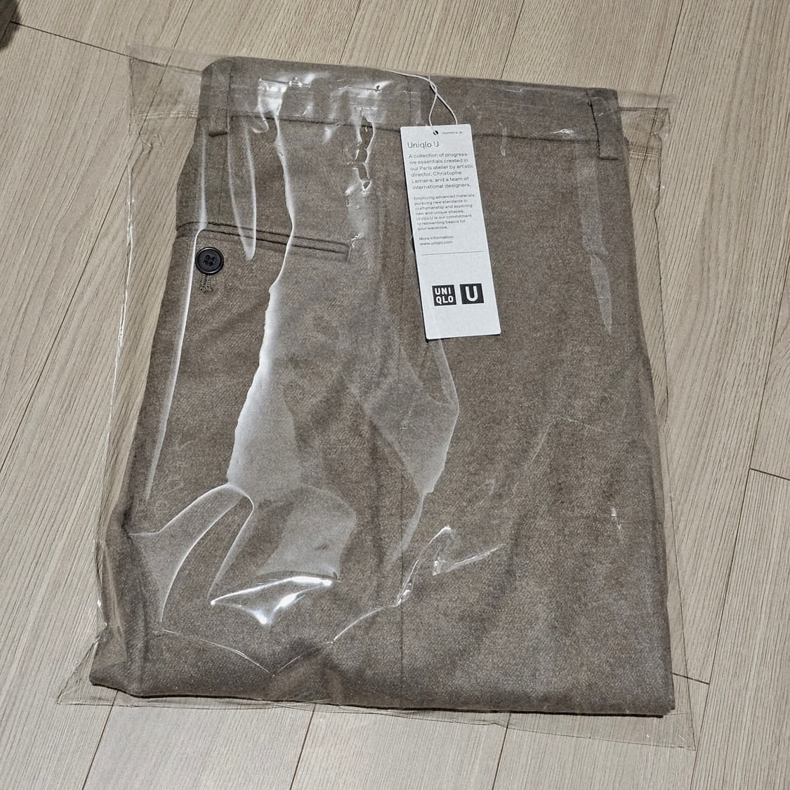 82 새제품 유니클로 U 르메르 울블렌드 저지팬츠 브라운 42 33 32 상품이미지7