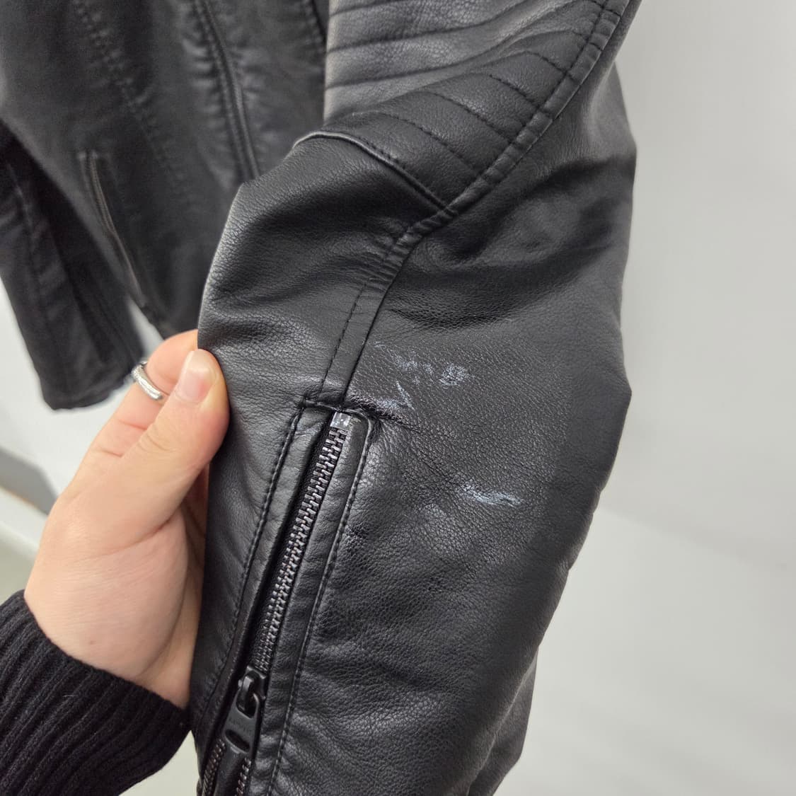 리바이스 후드 레더 자켓 블랙 남성 L 상품이미지5