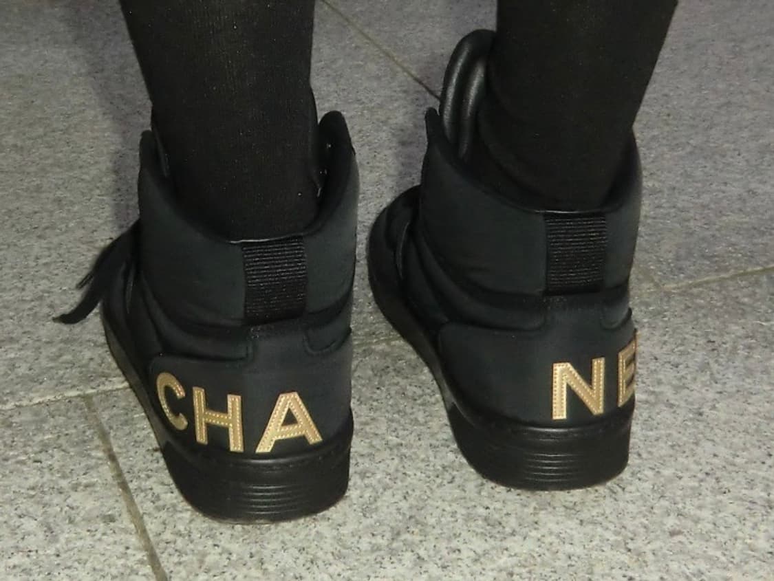 정품) 샤넬 하이탑 블랙 36 상품이미지9