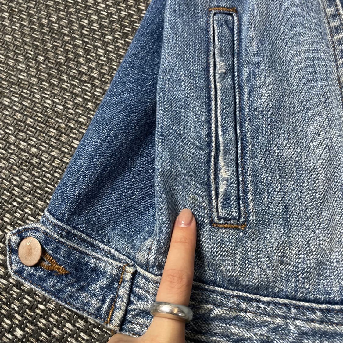 제이브랜드 연청 데미지 데님 자켓 상품이미지7