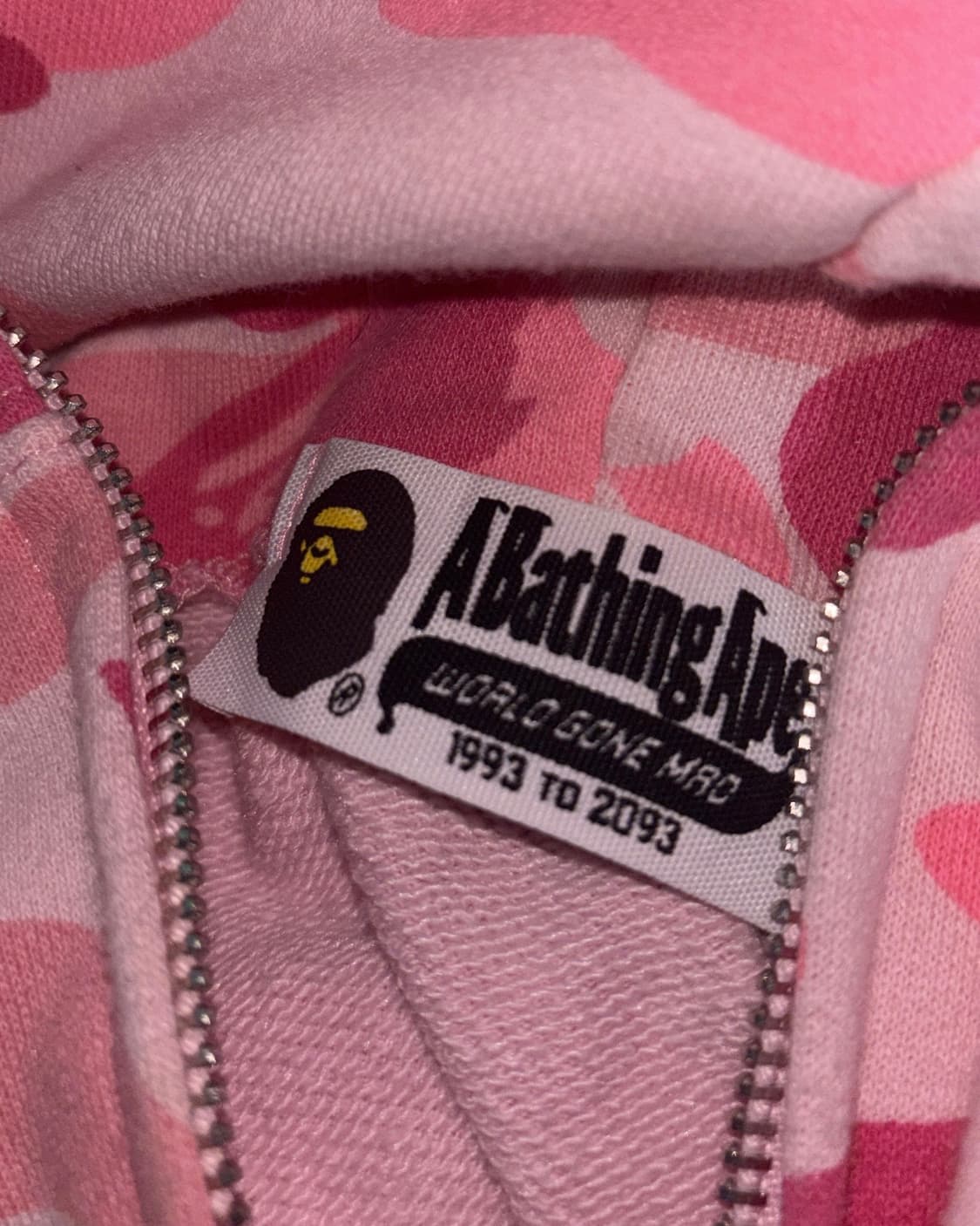 베이프 카모 샤크 후드집업 핑크 상품이미지2