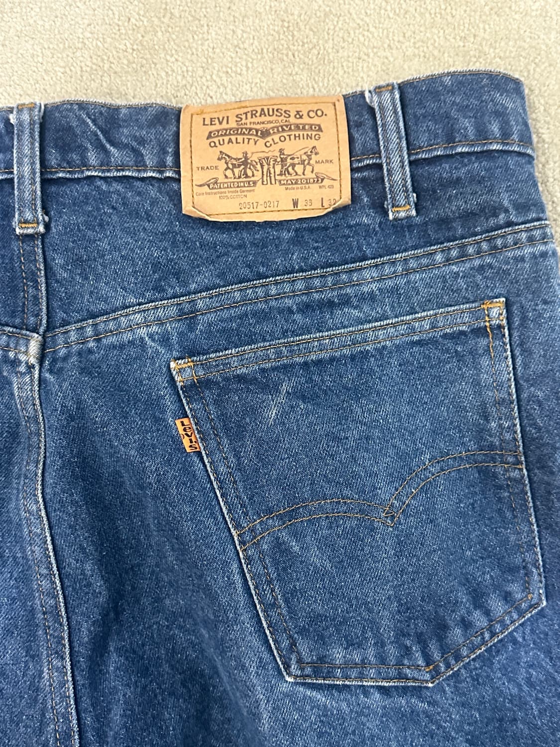 80s 빈티지 리바이스517 오렌지탭 실제느낌35사이즈-> 표기38 상품이미지3