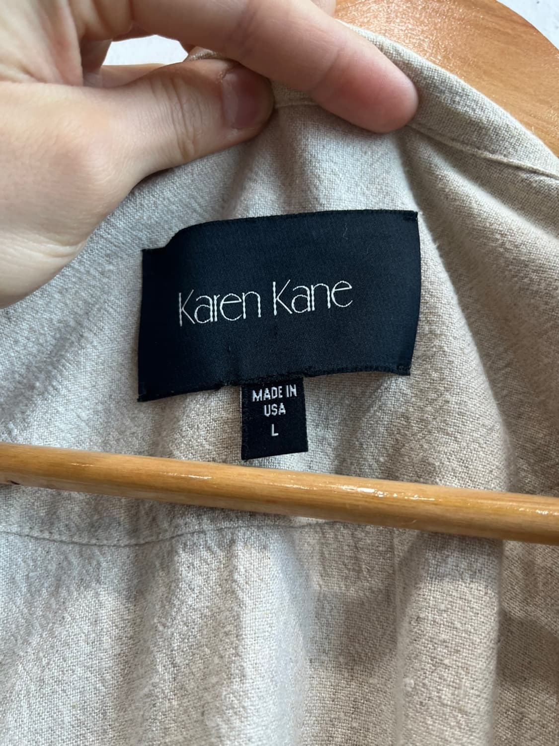 Karen Kane 드레이프 린넨 슬리브리스 베스트 Made in USA 상품이미지4