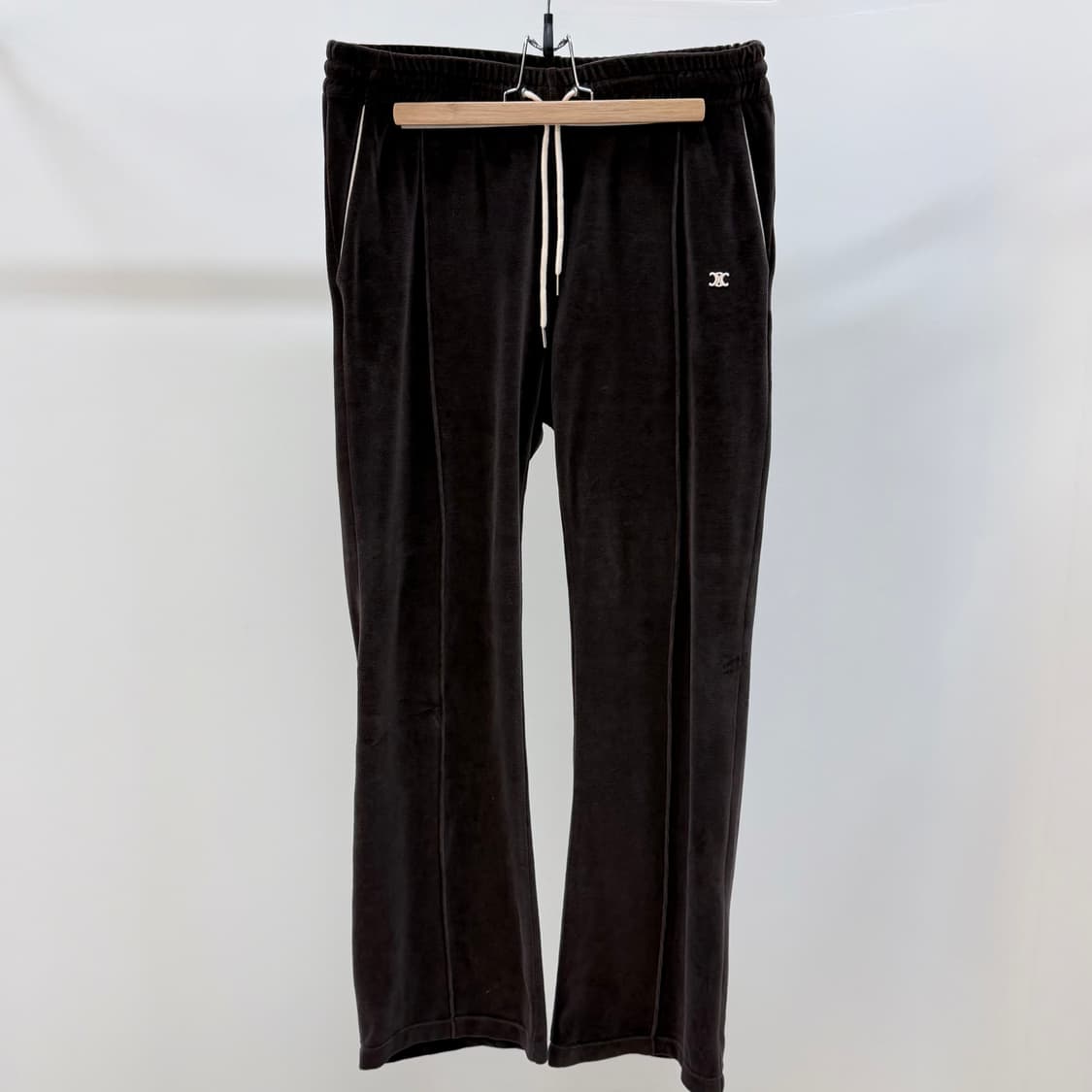 [2XL,L] 셀린느 트리오페 벨벳 트랙 자켓 집업 셋업 브라운 상품이미지5