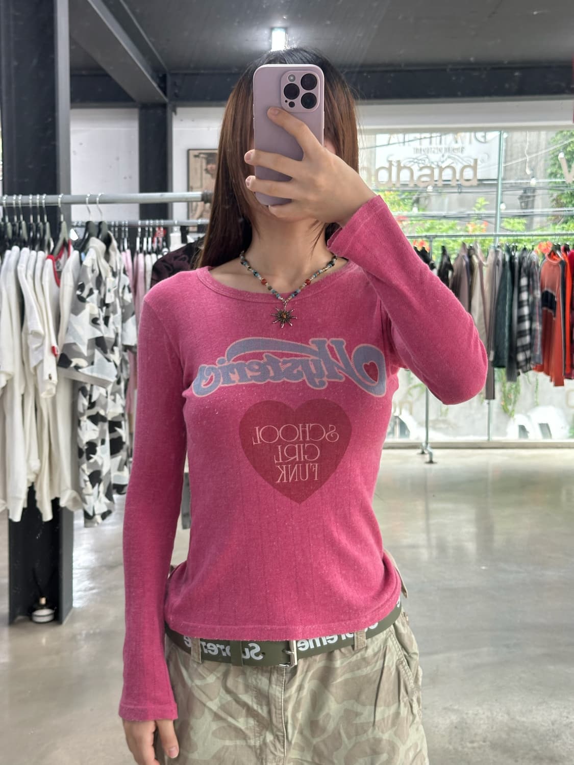 히스테릭글래머 스쿨걸 펑크 프린팅 롱슬리브 상품이미지1