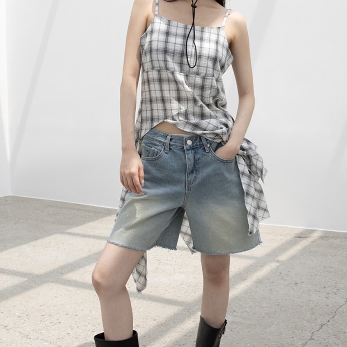 에이티즈 서울 하프 데님 반바지 상품이미지1