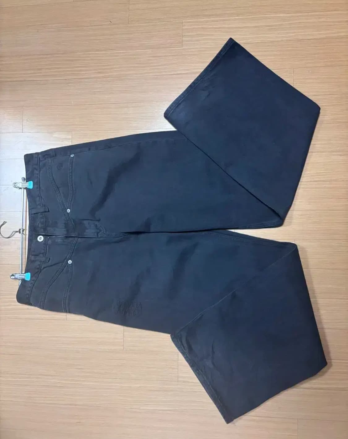 타일레 오버다이 흑청 데님 팬츠 상품이미지6