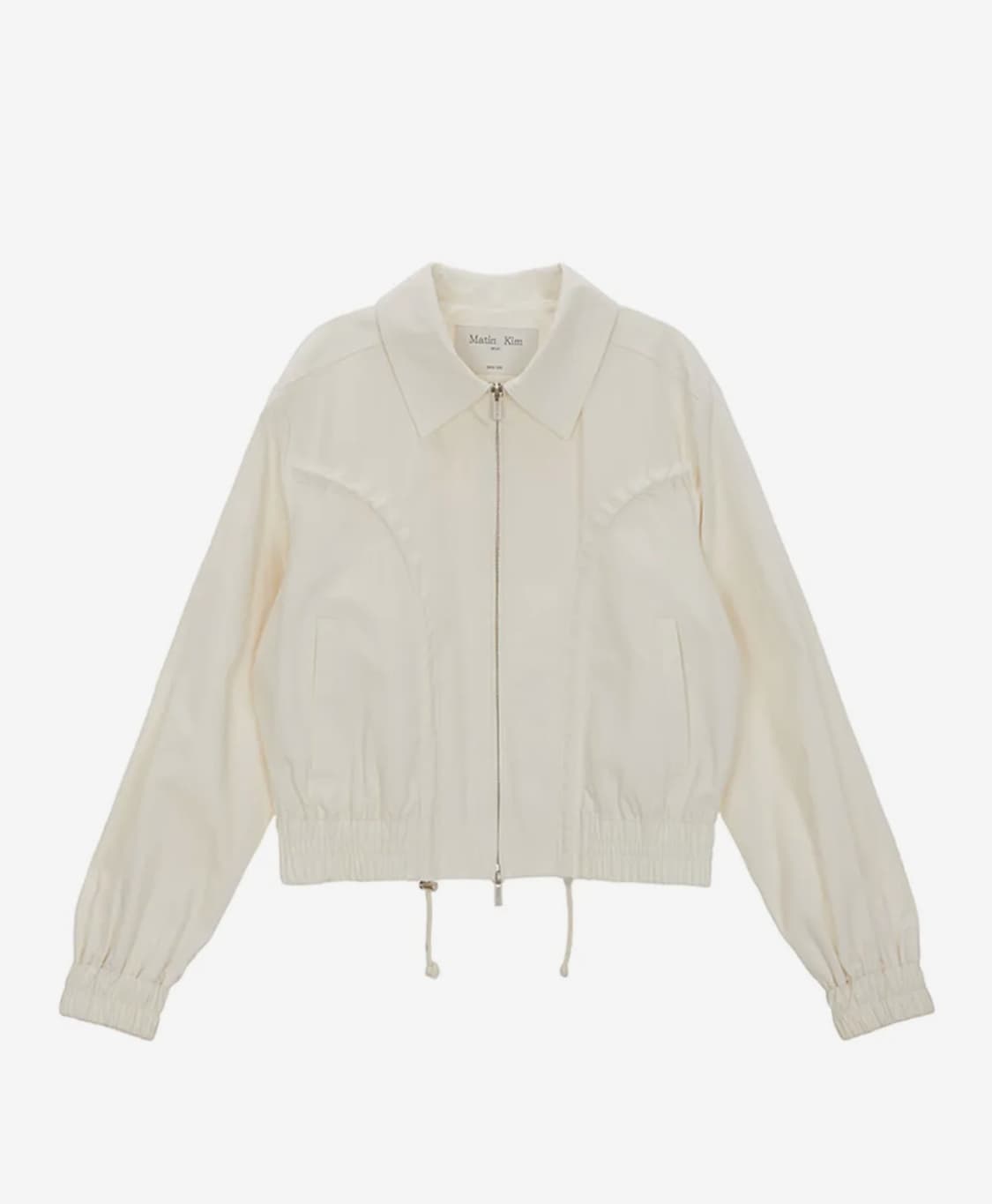 CURVY STRING CROP BLOUSON IN IVORY 상품이미지1
