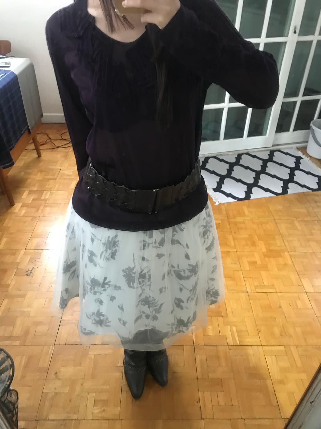 vintage pattern sha skirt 상품이미지3