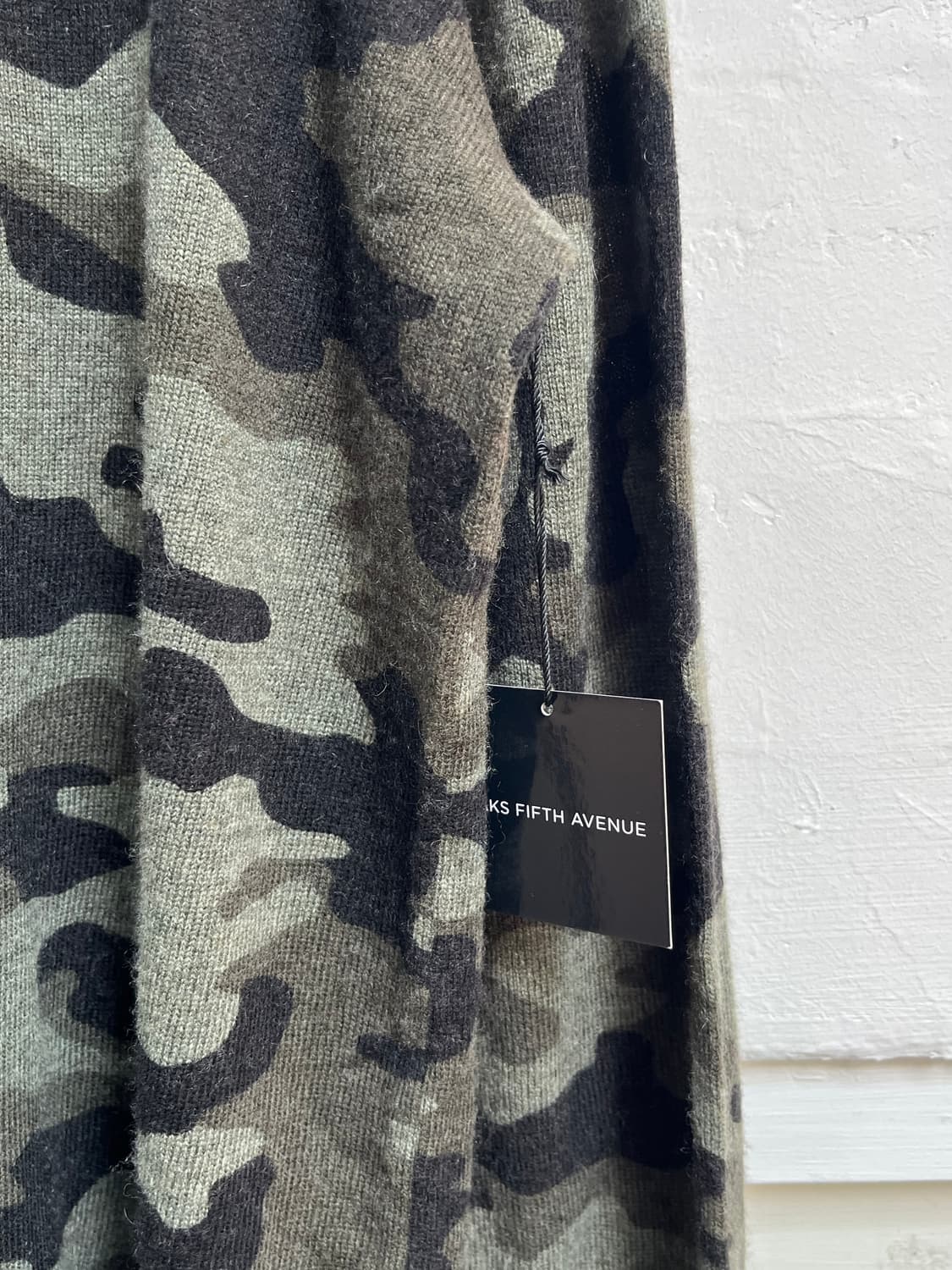 Saks Fifth Avenue 카모플라쥬 캐시미어 혼방 니트 L 상품이미지4