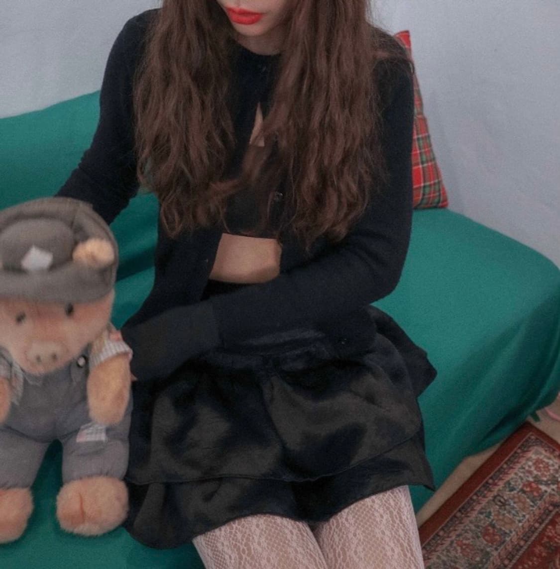김프티 새틴 캉캉 미니스커트 상품이미지3