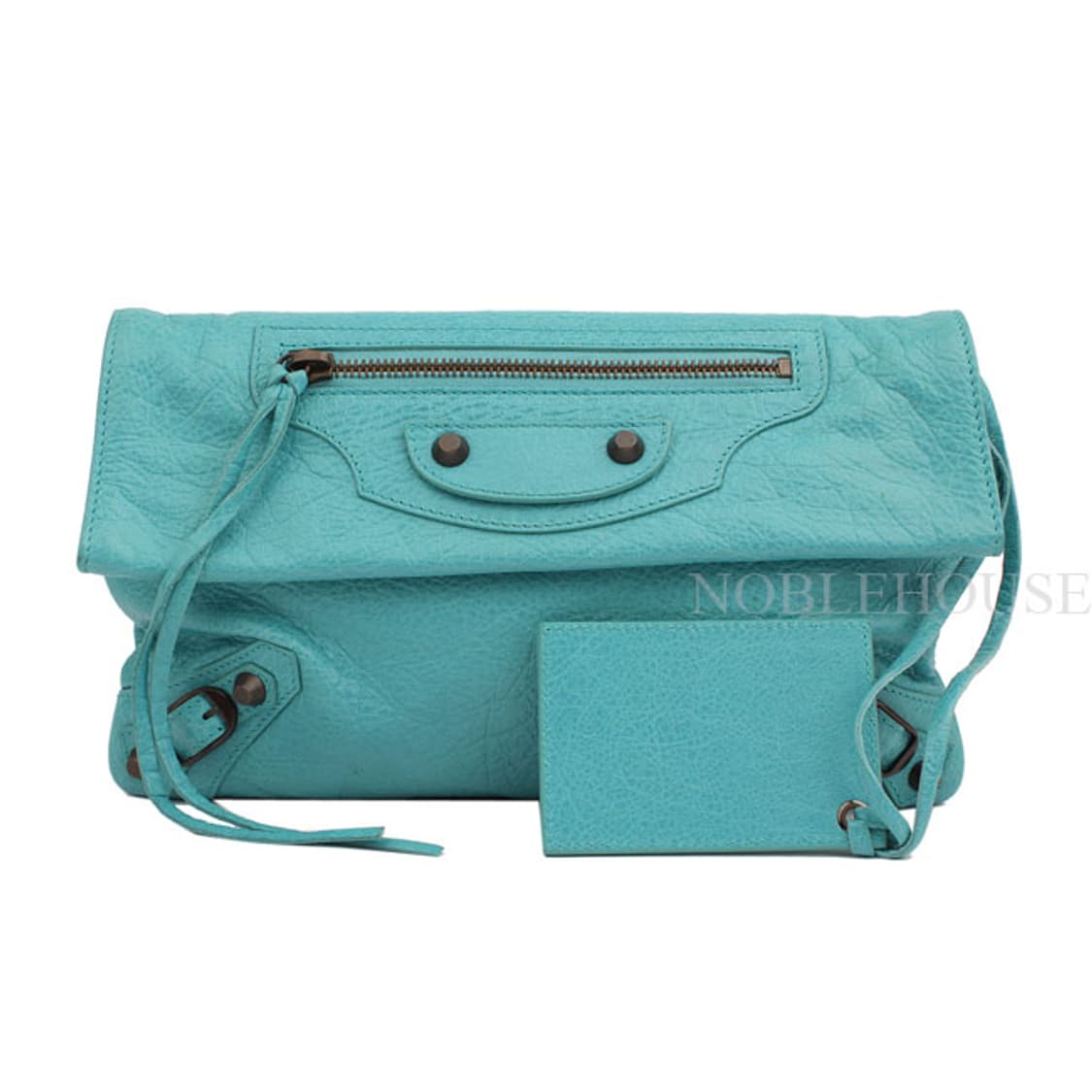 발렌시아가 에메랄드그린 램스킨 모터 플랩 클러치(319381) 상품이미지1