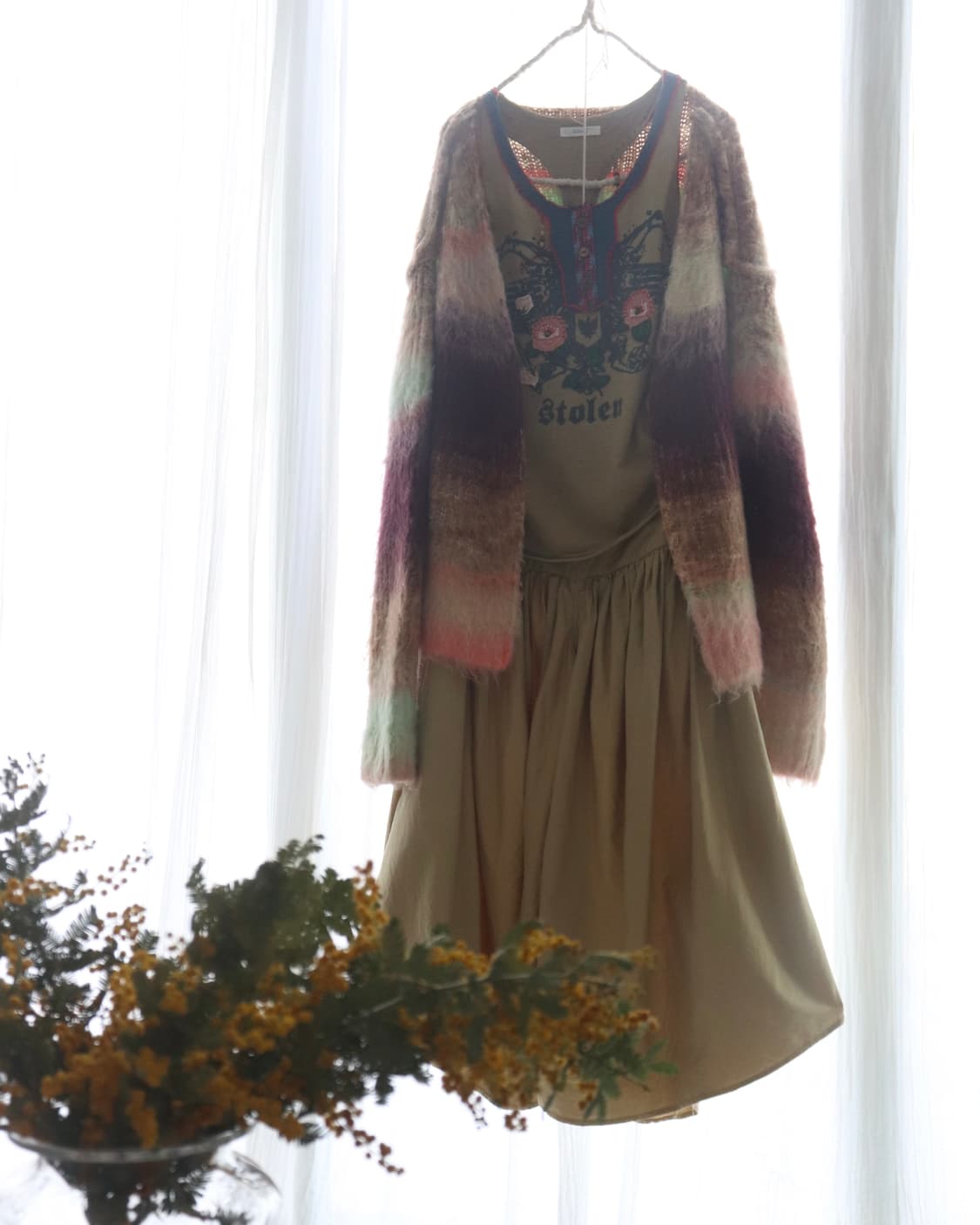 [Perverze] Gradient Stripe Knit Cardigan 상품이미지5