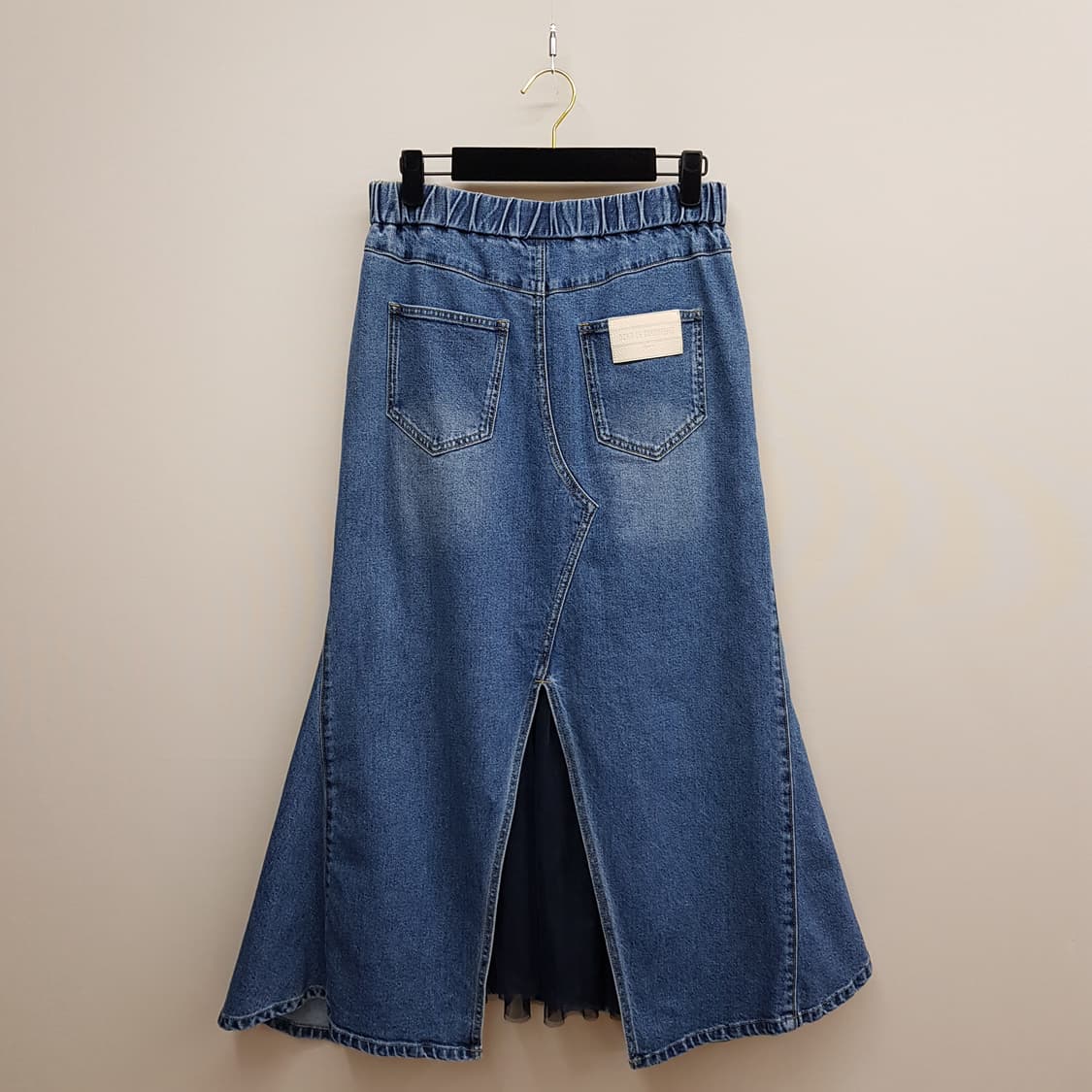 O2nd 2024 인디고 데님 플레어 롱 스커트 67-98사이즈 상품이미지4