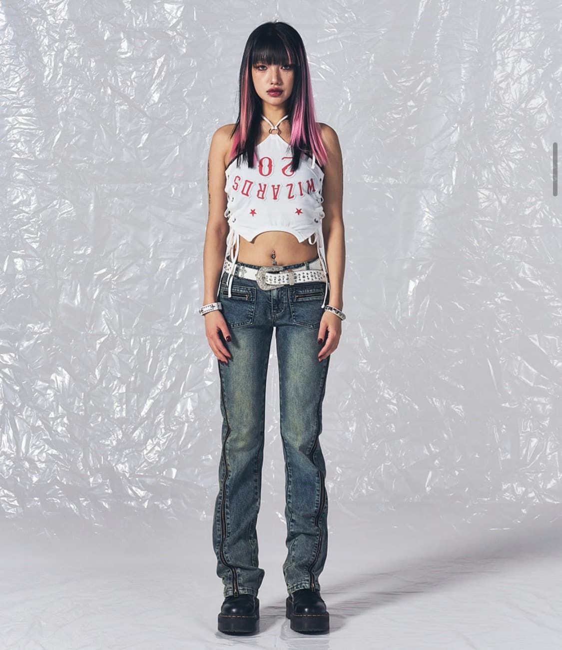 스키즘 인듀싱 ZIPPER FLARED JEANS BLUE 상품이미지2