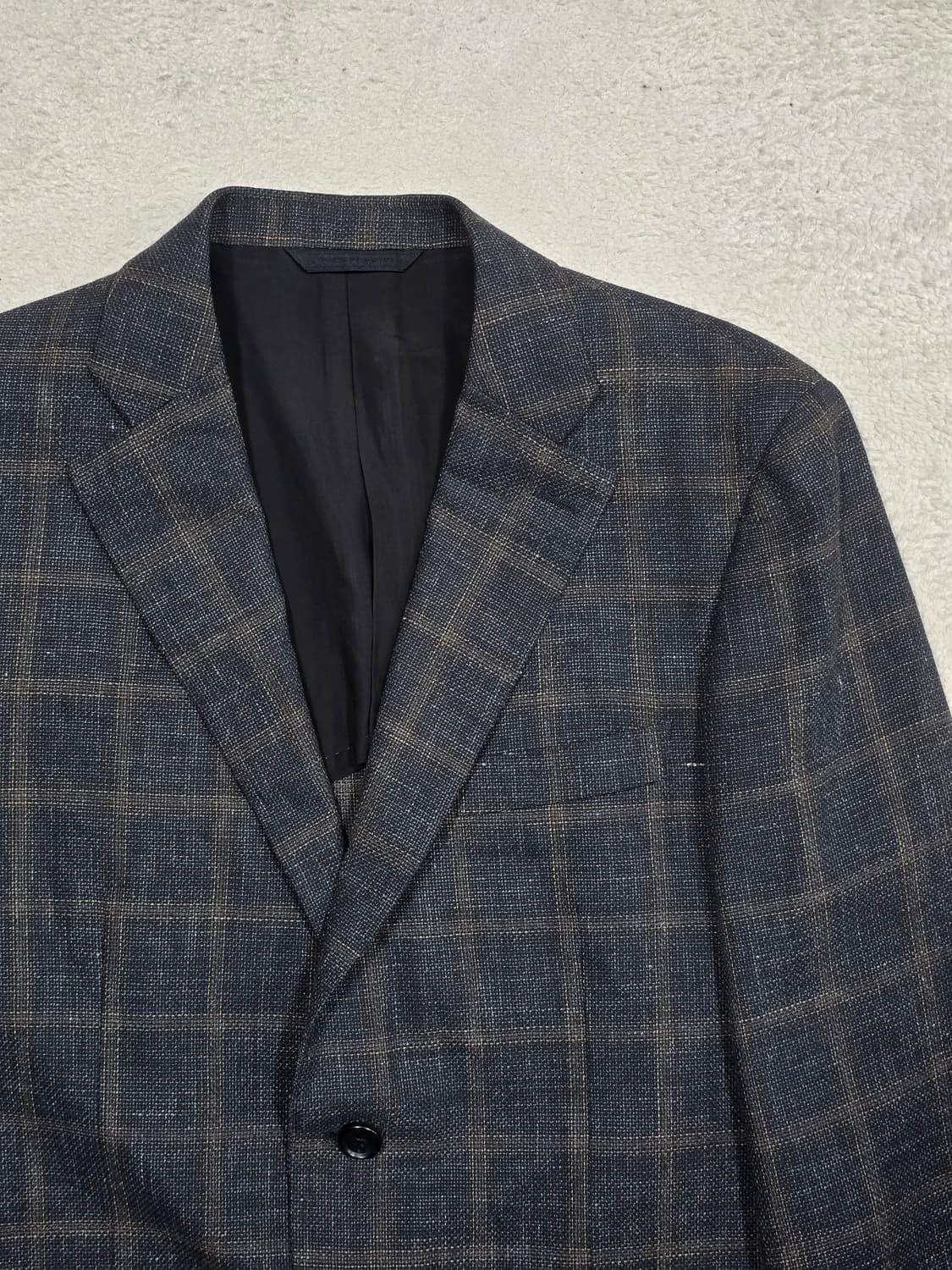 Durban 더반 울 캐시미어 혼방 체크 블레이저 자켓 100사이즈 상품이미지2