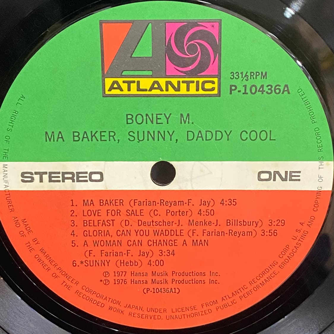 (LP) Boney M.-Ma Baker, Sunny, 상품이미지4