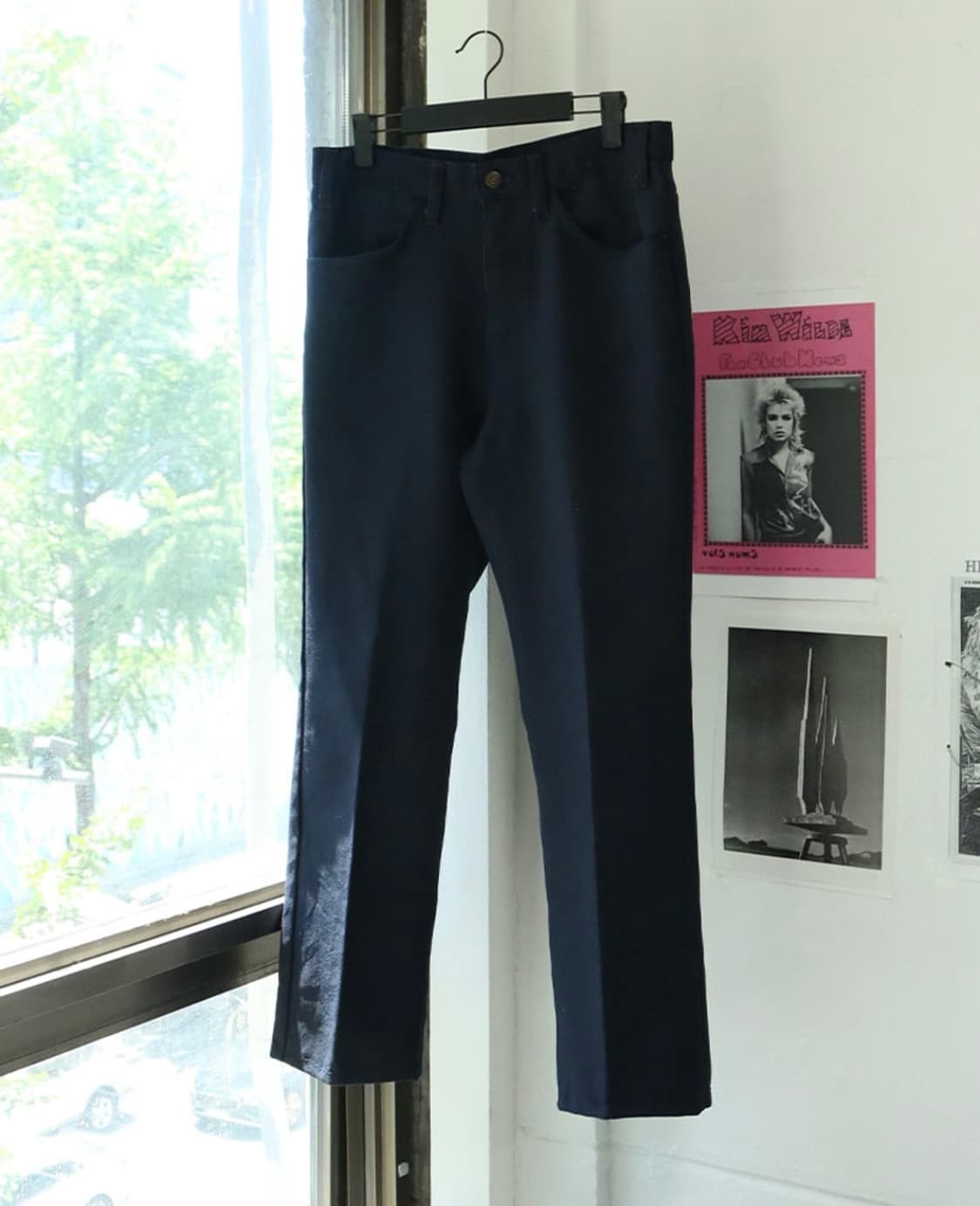 80s 리바이스 네이비 스타프레스트 부츠컷 팬츠 상품이미지4