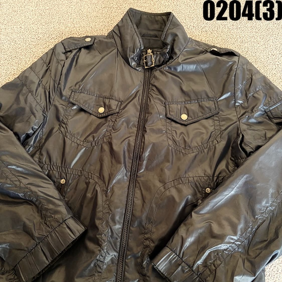 [100] MF 힙합 스트릿 유광 봄버 자켓 점퍼 0204(3) 상품이미지2