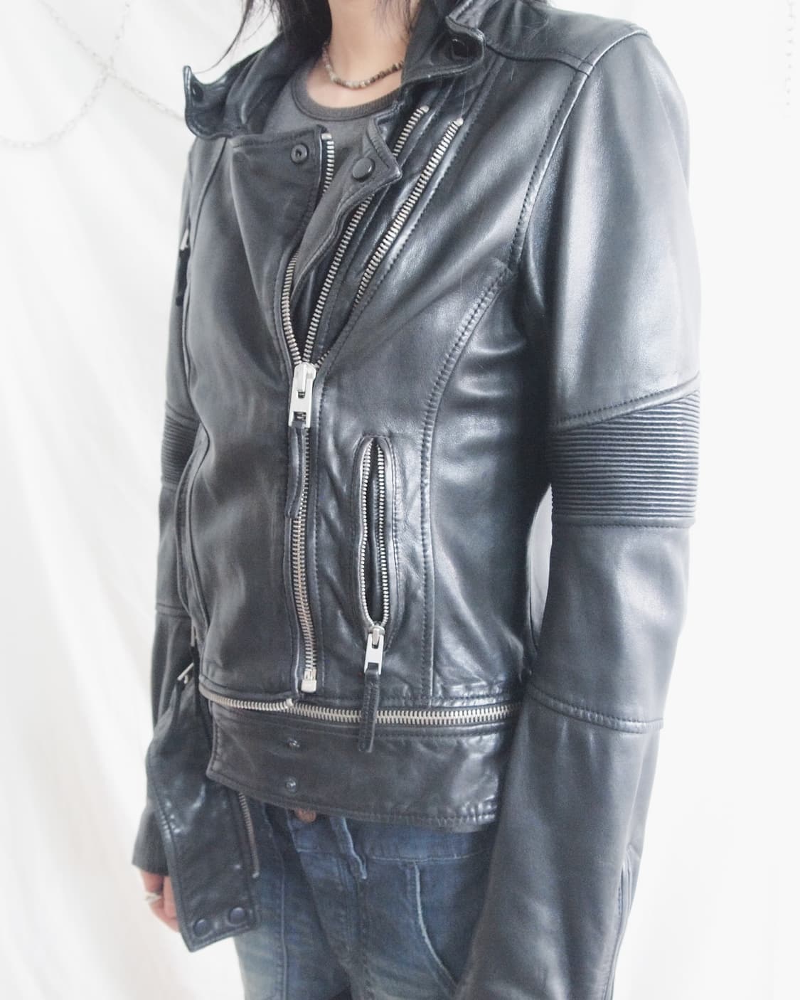 올세인츠 uk 지퍼크롭 라이더자켓 상품이미지4