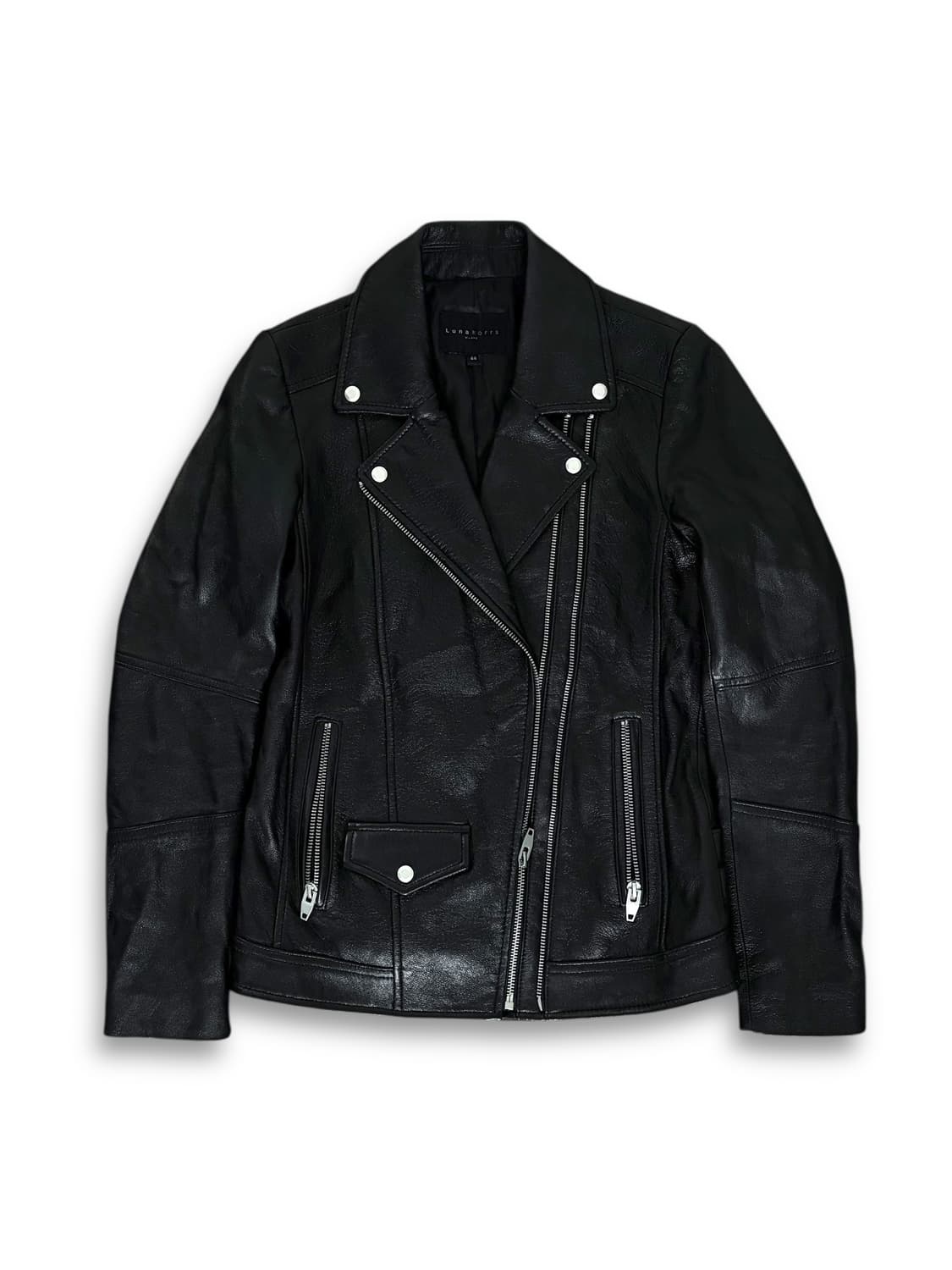 Lunakorrs 투 지퍼 레더 라이더자켓 양가죽 100% 상품이미지3