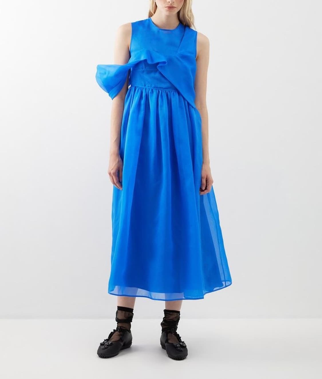 (정품/새상품) 세실리에 반센 여성 블루 실크 시드니 드레스 상품이미지6