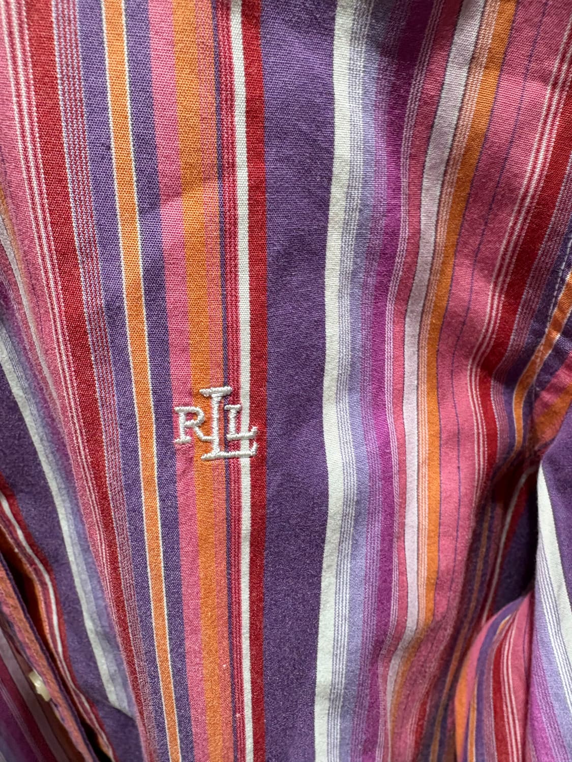 S 폴로랄프로렌 RLL 우먼스 스트라이프 배색 셔츠 상품이미지4