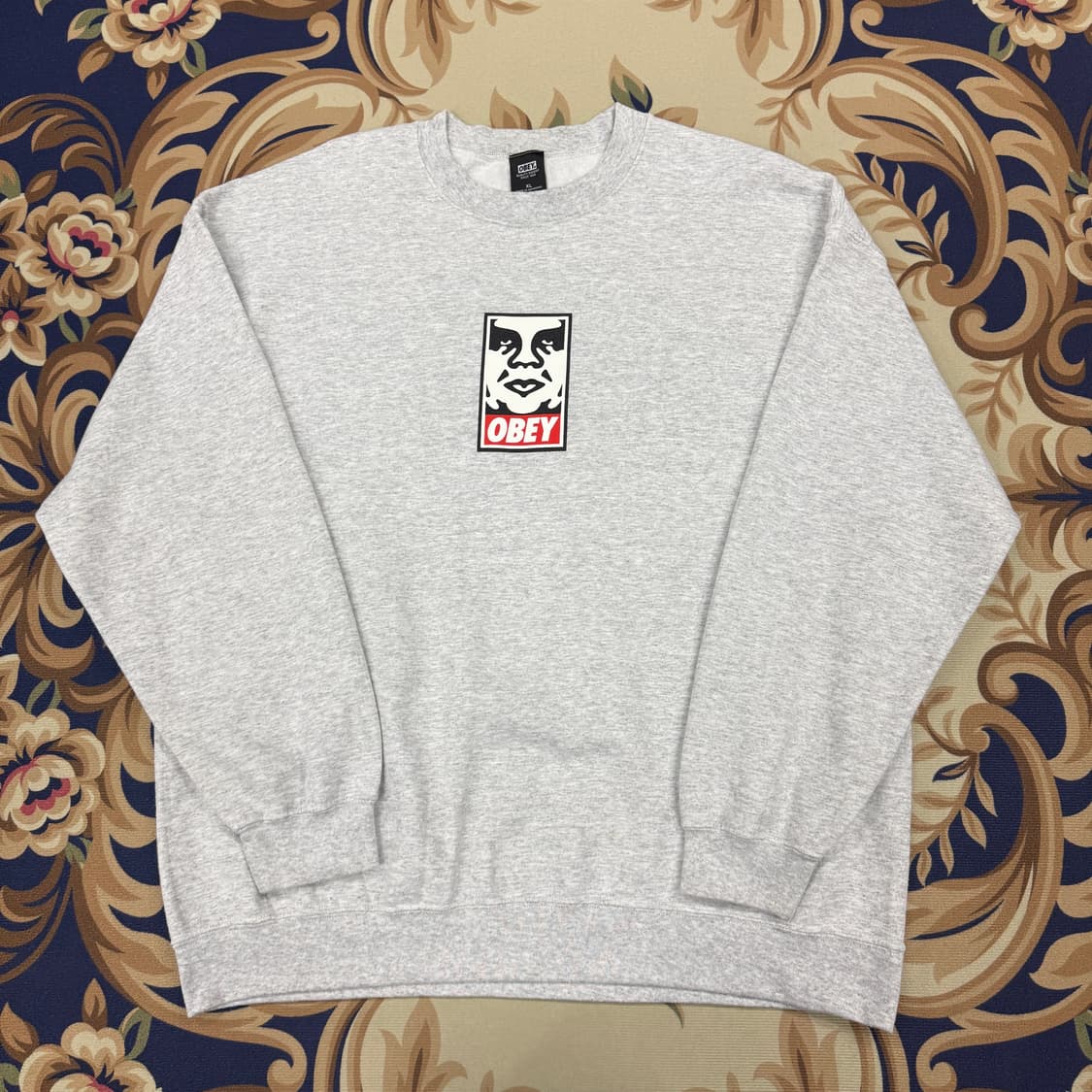 (XL)오베이 OBEY 아이콘로고 맨투맨(그레이 상품이미지1