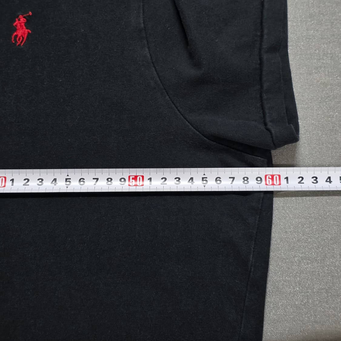 XL 폴로 랄프로렌 싱글스티치 반팔티셔츠 블랙 상품이미지6