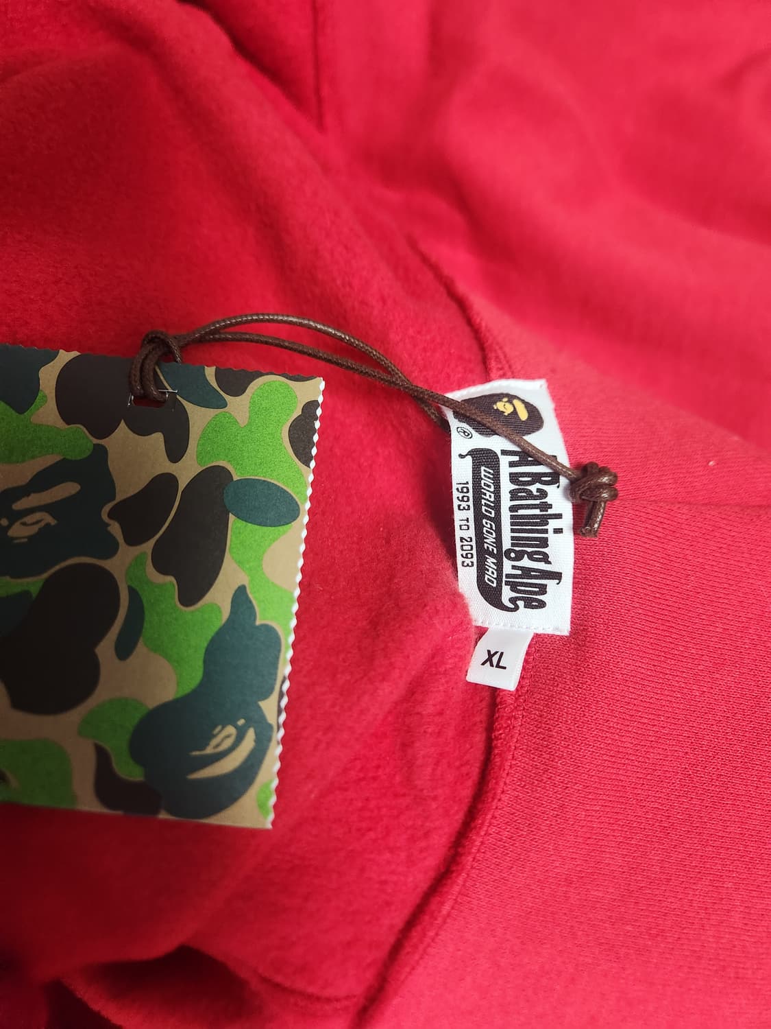 베이프 샤크 후드집업 레드 XL 상품이미지3