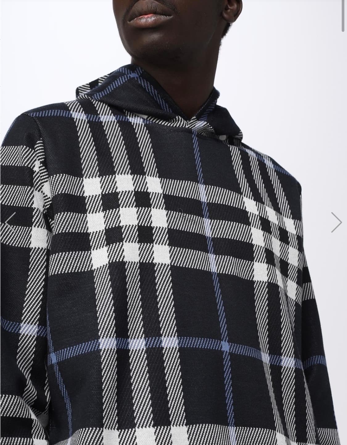 버버리 체크 코튼 자카드 후드 M  상품이미지4