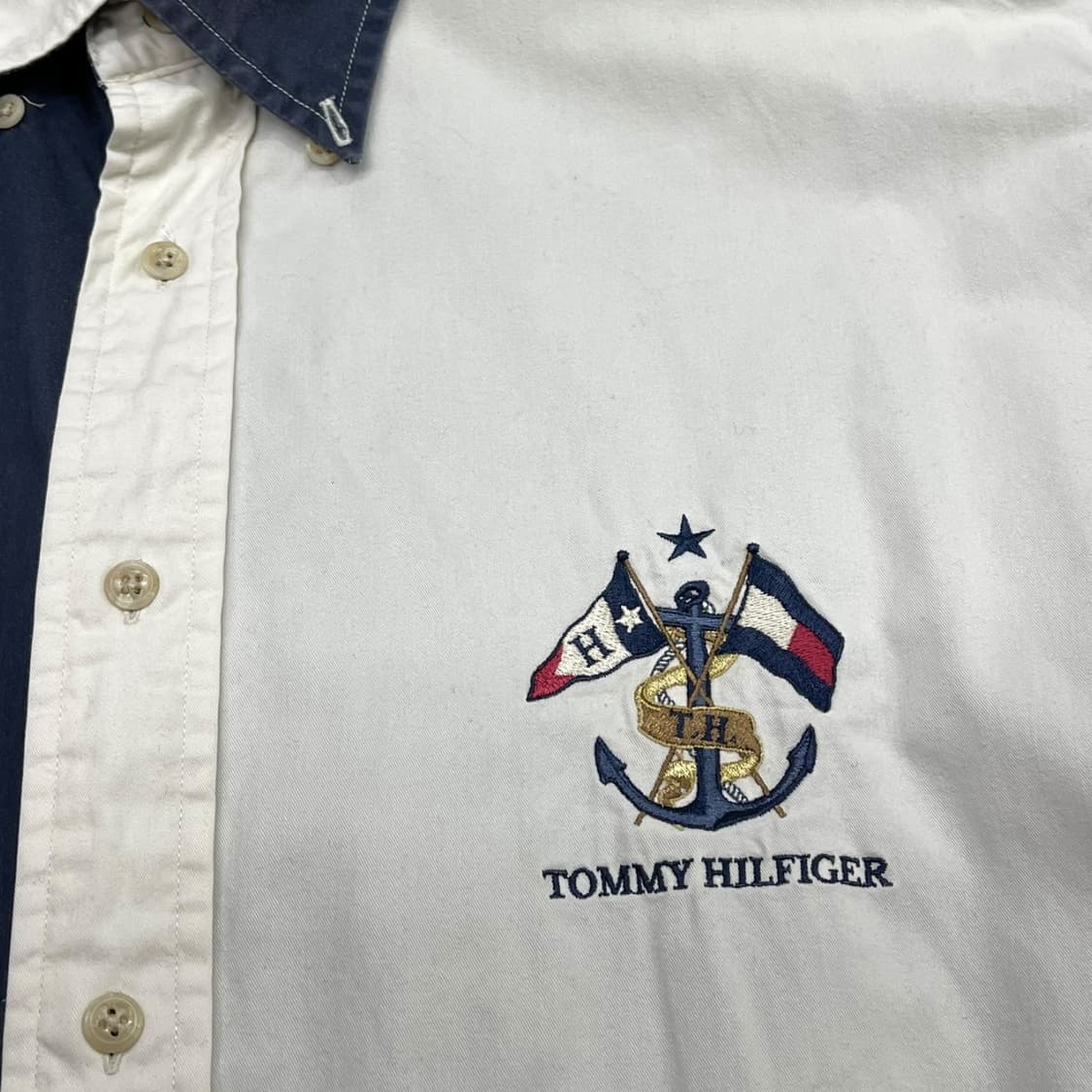 90s 올드스쿨 타미힐피거 빅로고 셔츠 상품이미지4