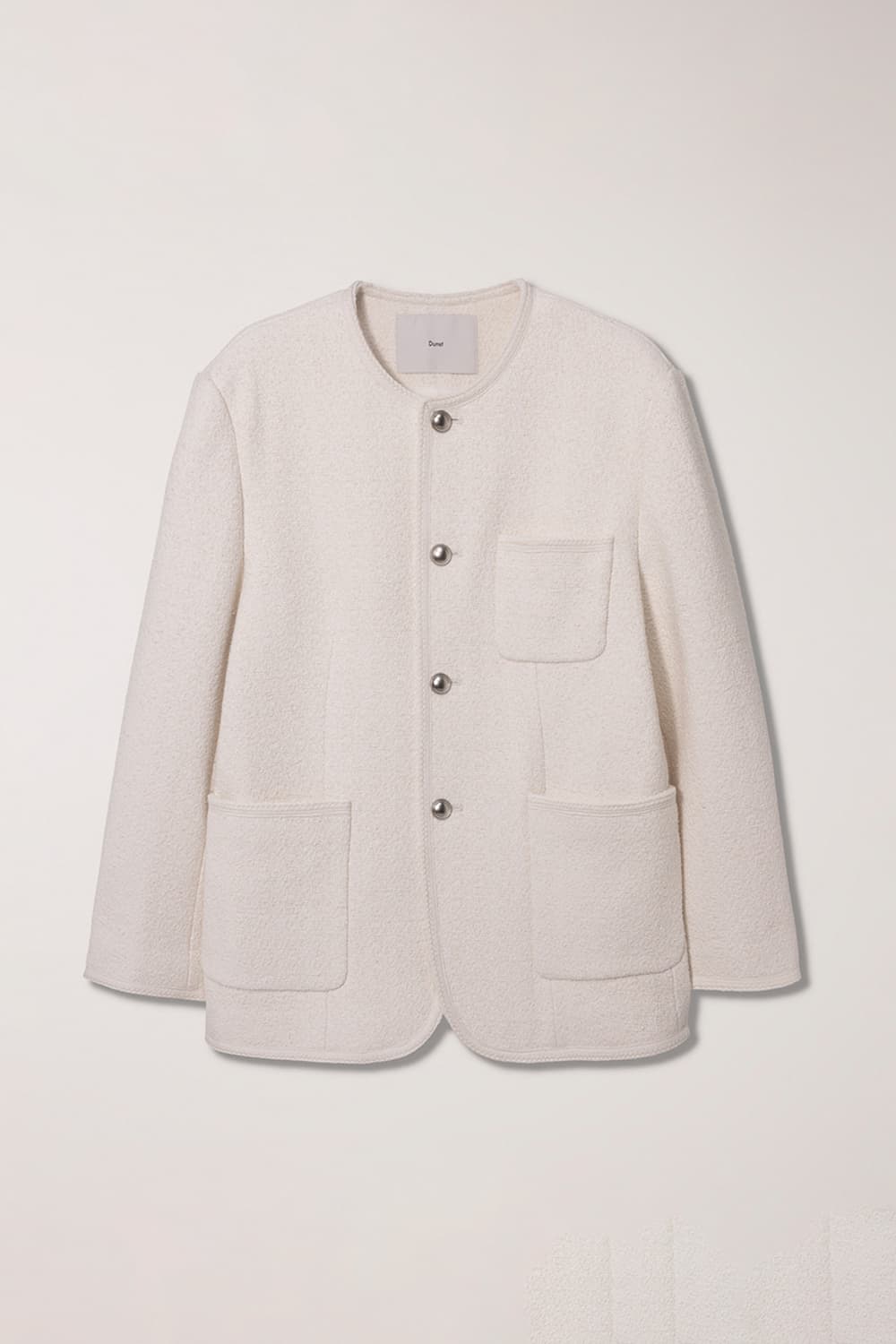 던스트 카라리스 트위드 자켓 아이보리 XL  사이즈 판매합니다. 상품이미지3