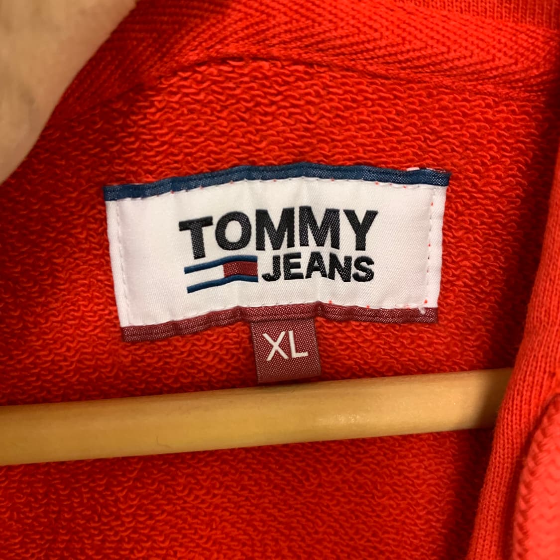타미힐피거 타미진스 빈티지 베이직 후드집업 레드 XL  상품이미지4