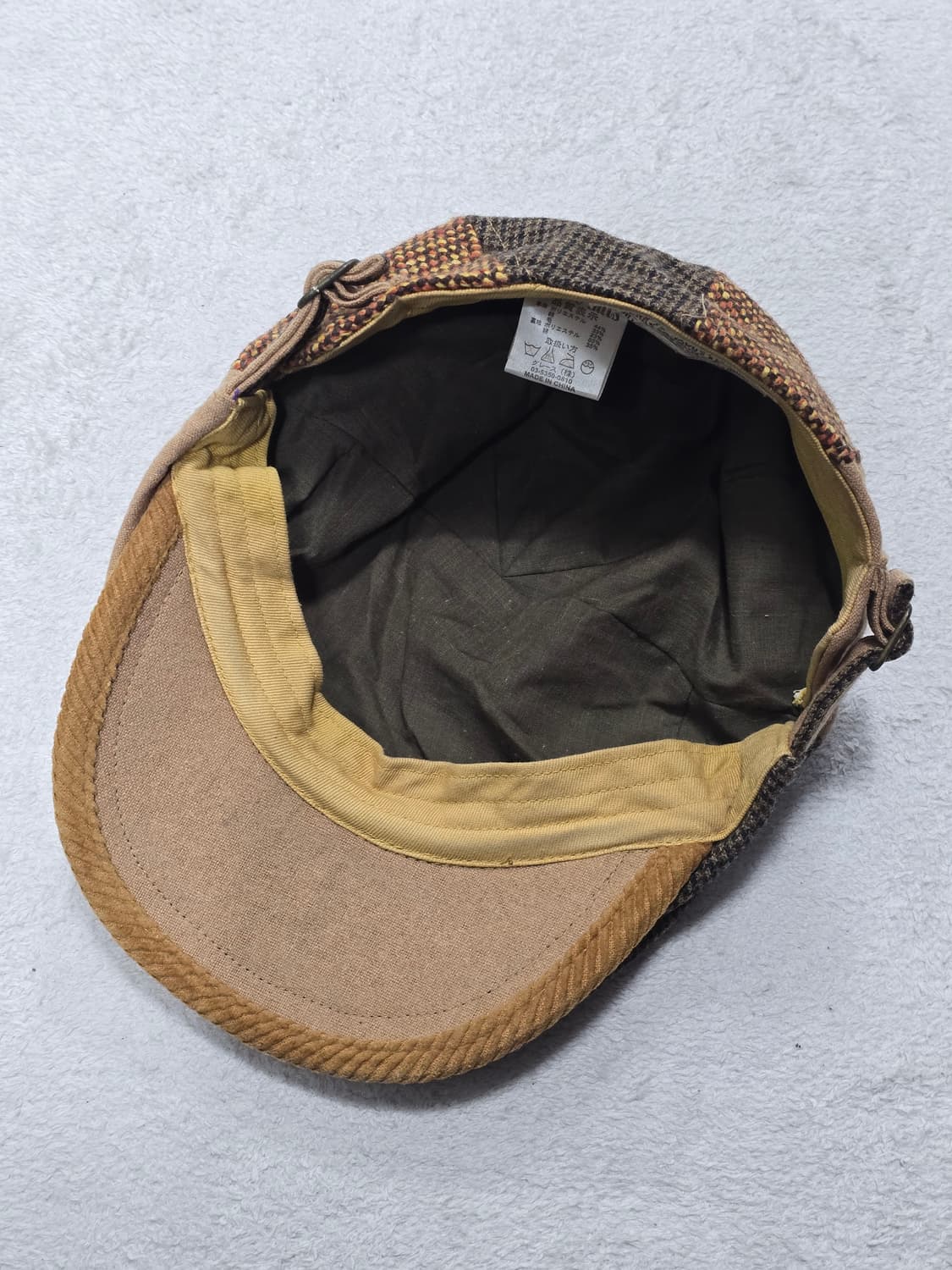 Race-g 코듀로이 헌팅캡 브라운 패치워크 상품이미지6