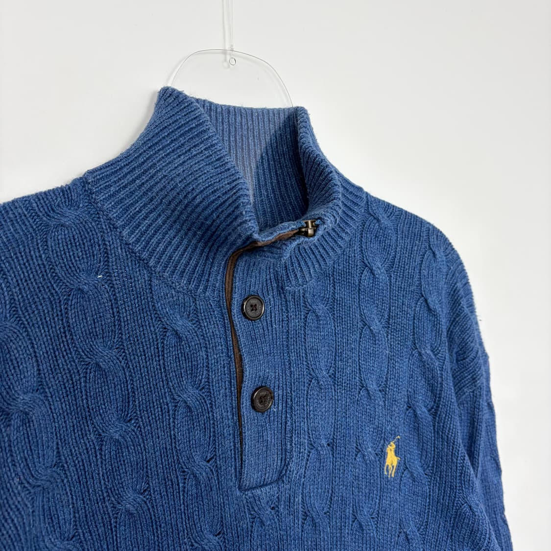 폴로 랄프로렌 하프집 꽈배기 니트 티셔츠 상품이미지2