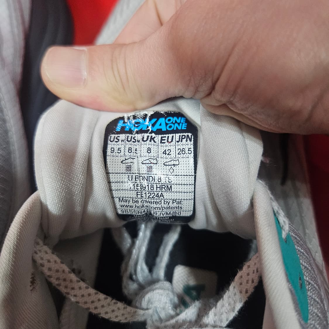 호카(Hoka) 본디 8TS 하버 미스트 255size 상품이미지7