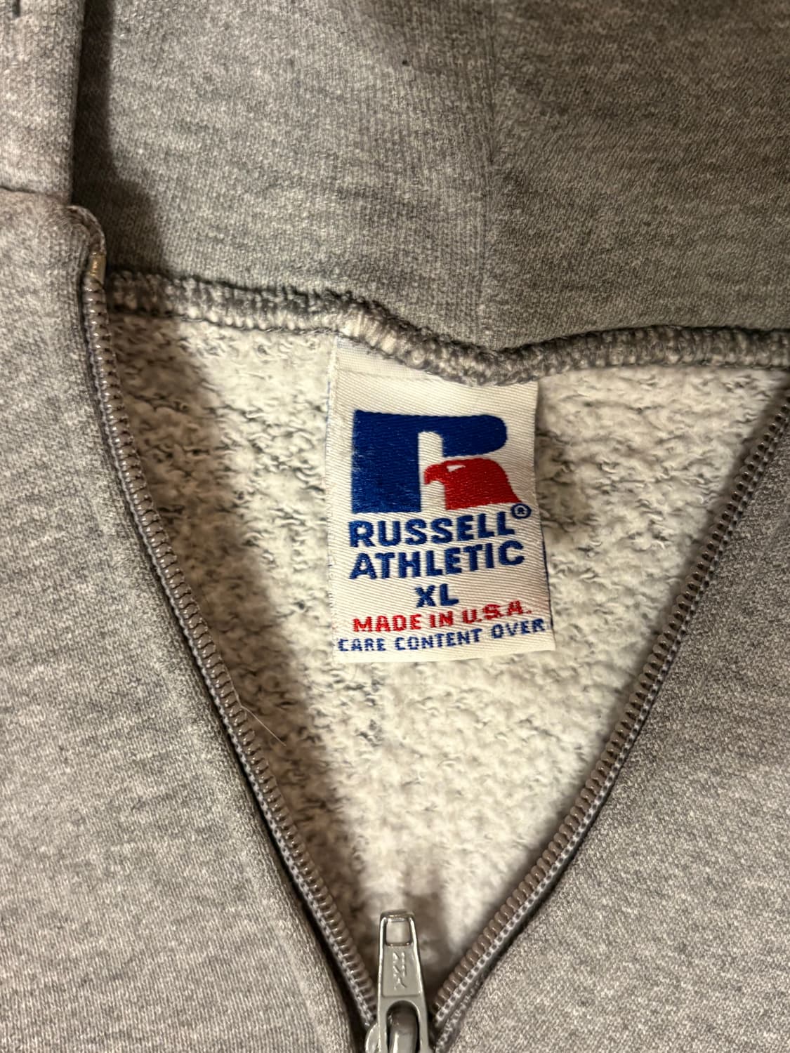 90s 러셀 빈티지 미제 후드집업 그레이 상품이미지3