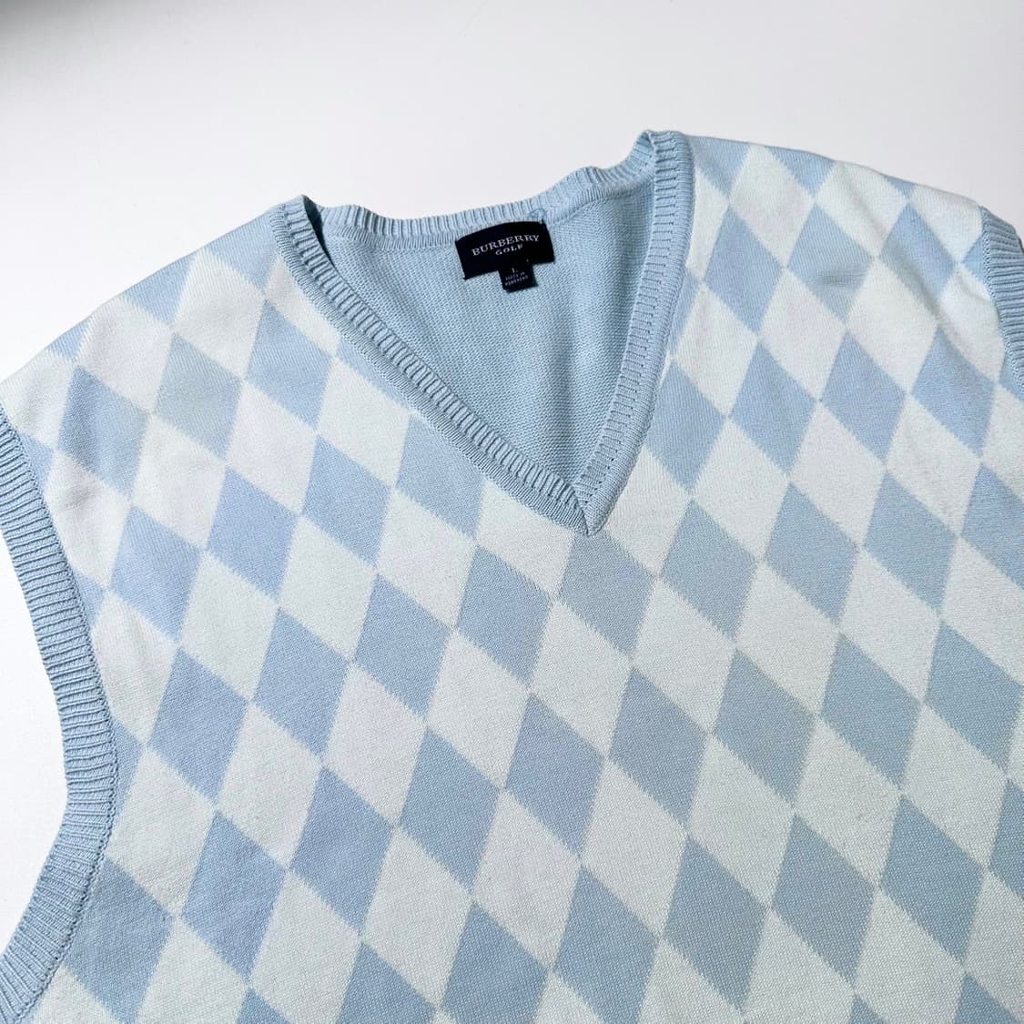 버버리 아가일 니트 베스트 상품이미지3