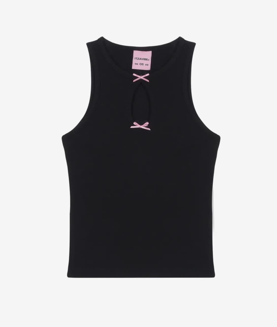 RIBBON SLEEVELESS TOP_BLACK 상품이미지1