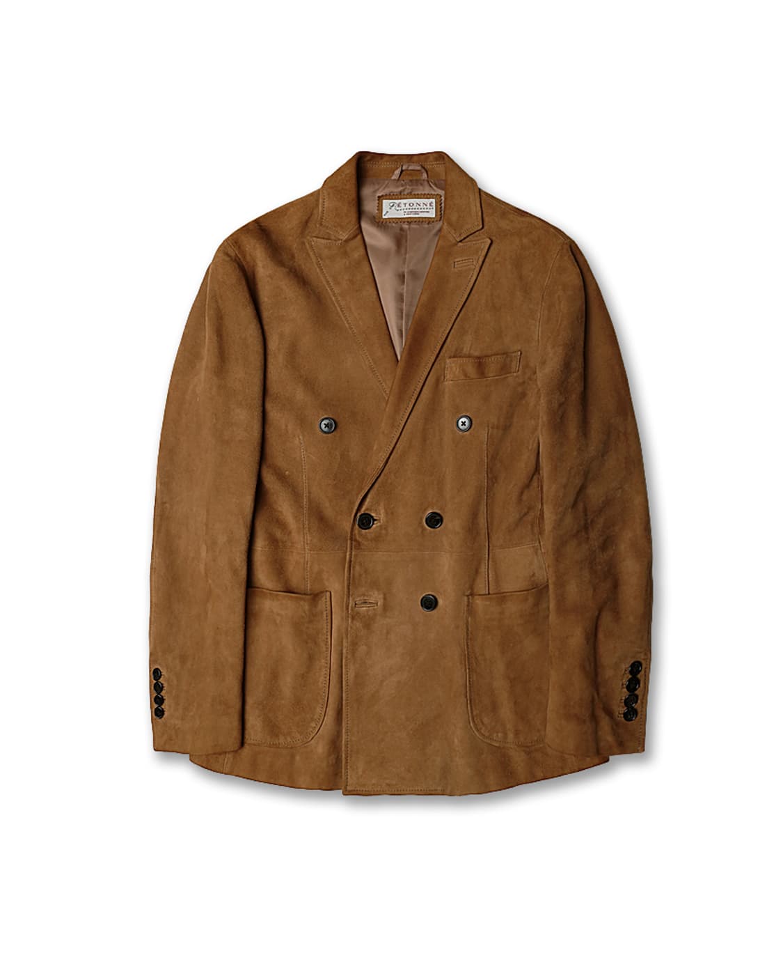 에토네 [Etonne] 염소 가죽 스웨이드 더블 자켓 더블 브레스티드 상품이미지1